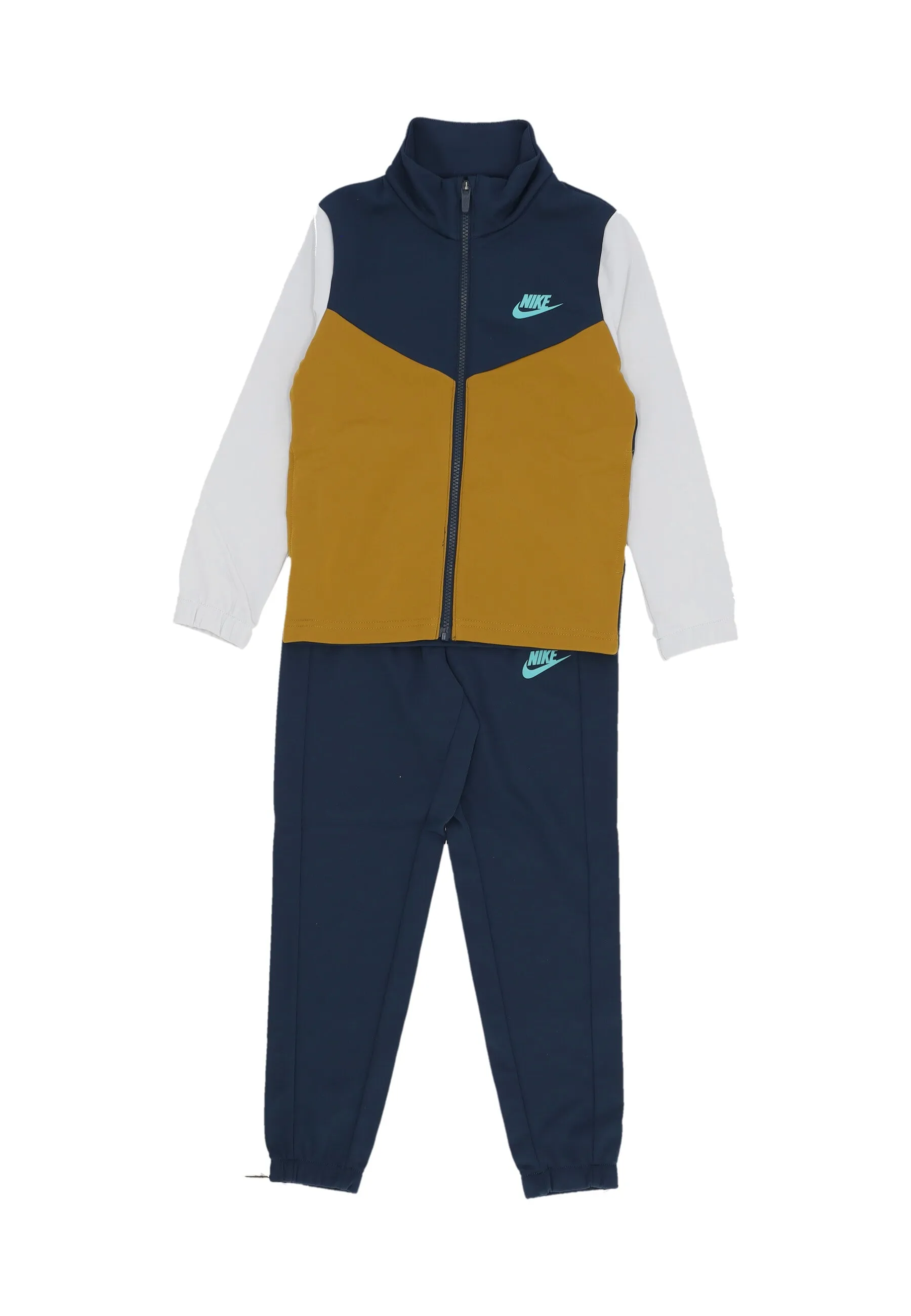Completo Tuta Ragazzo B Sportswear Full-zip Tracksuit Armory Navy/bronzine/green Frost