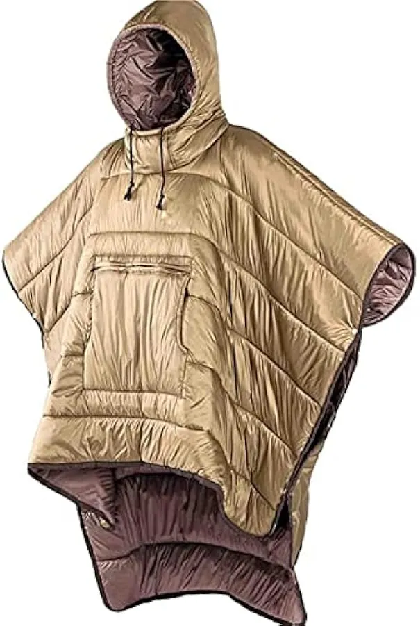 Coperta da Viaggio Portatile da Campeggio all’aperto per Adulti Sacco a Pelo indossabile per Tutto Il Corpo in climi Caldi e Fre