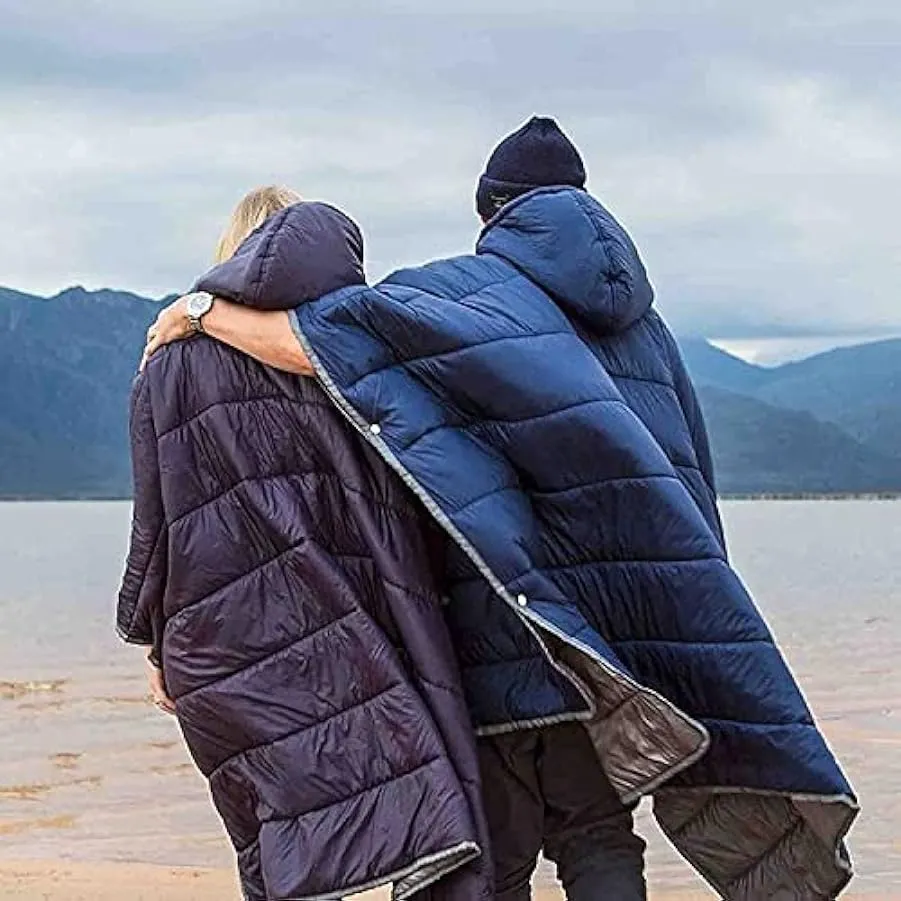 Coperta da Viaggio Portatile da Campeggio all’aperto per Adulti Sacco a Pelo indossabile per Tutto Il Corpo in climi Caldi e Fre