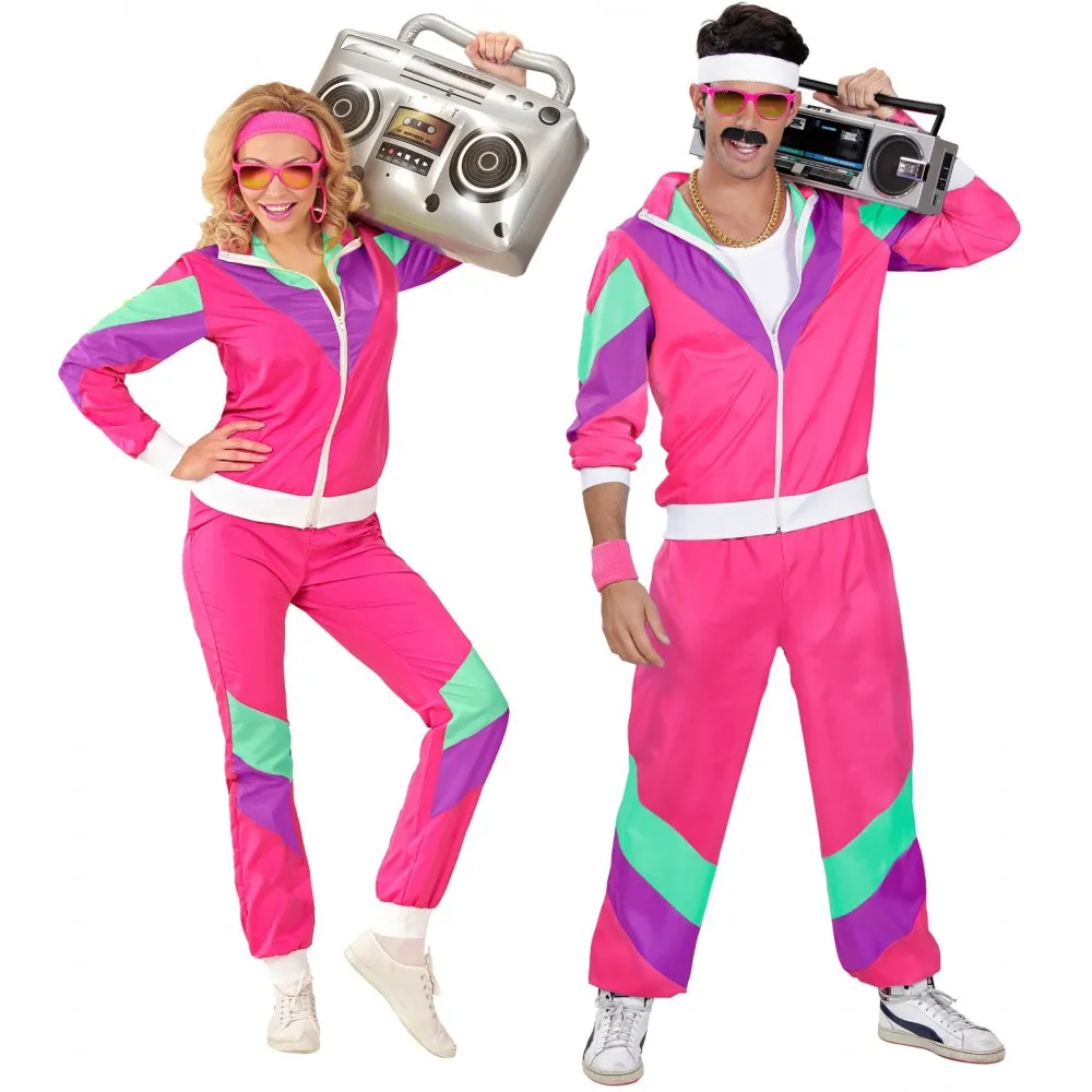 Costume Tuta Anni 80 Unisex per Feste a Tema, Taglia L, Adulto