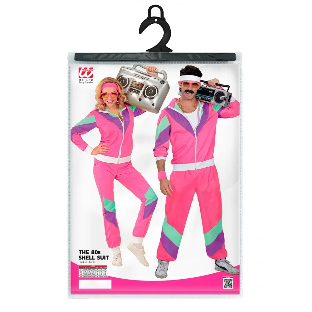 Costume Tuta Anni 80 Unisex per Feste a Tema, Taglia L, Adulto