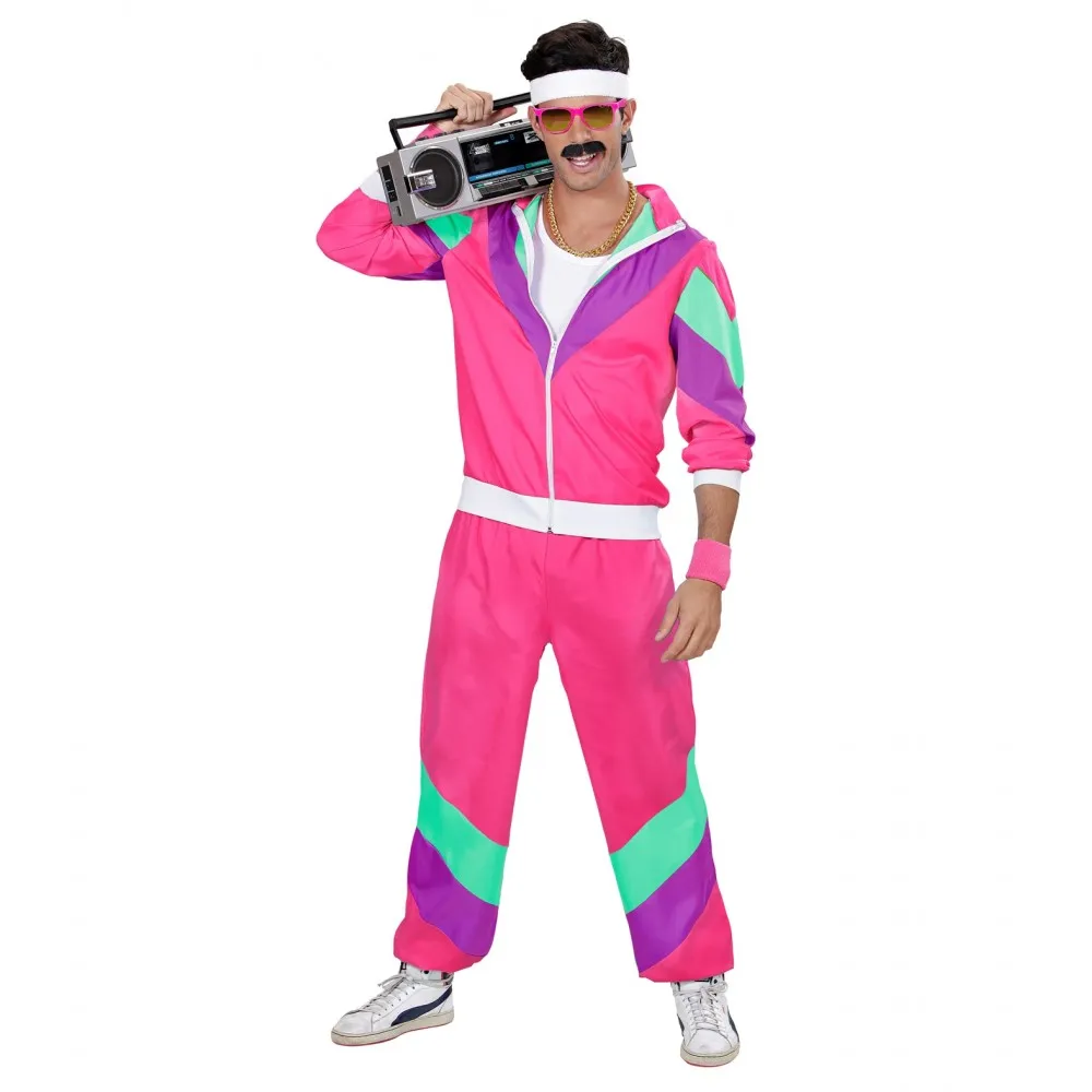 Costume Tuta Anni 80 Unisex per Feste a Tema, Taglia M, Adulto
