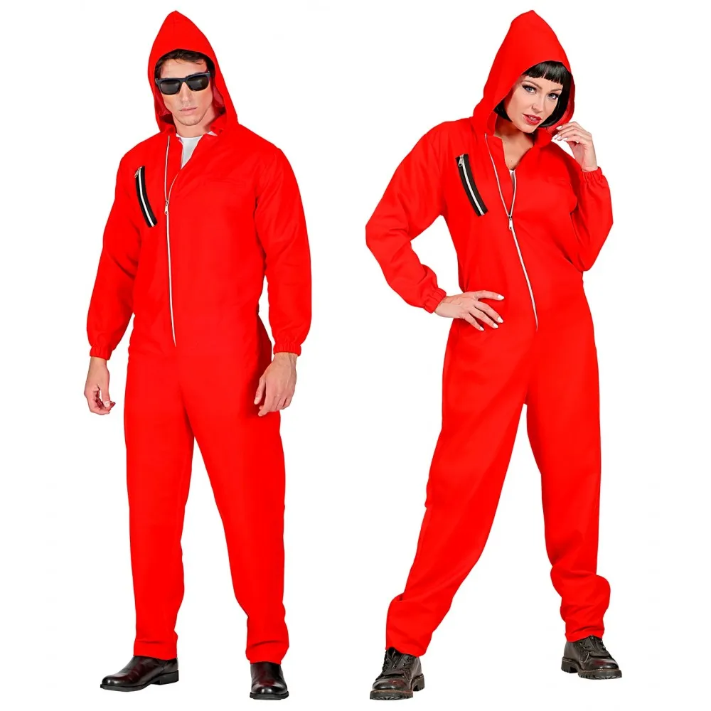 Costume tuta rossa casa di carta Unisex  per Feste a Tema Taglia L, Adulto