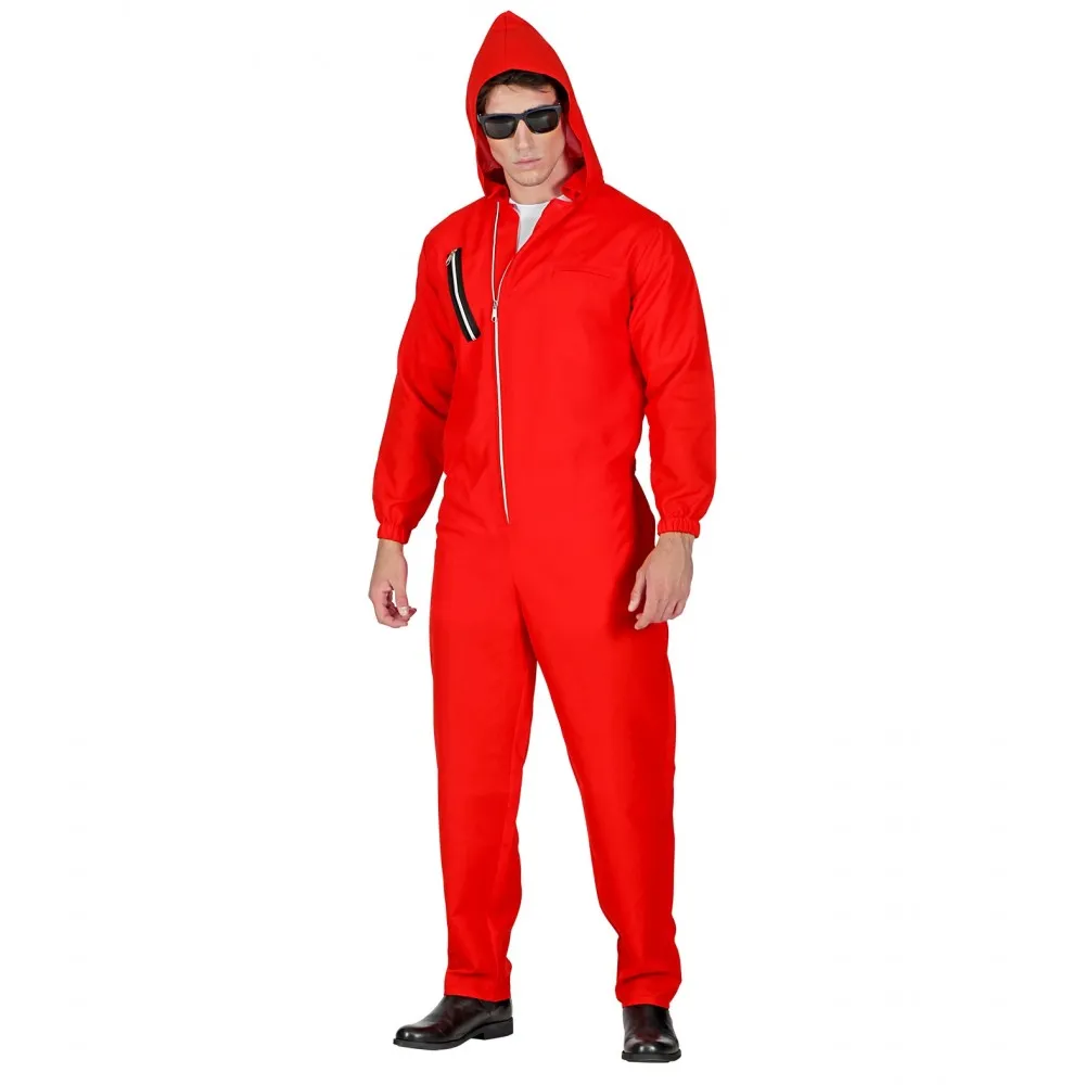 Costume tuta rossa casa di carta Unisex  per Feste a Tema Taglia L, Adulto