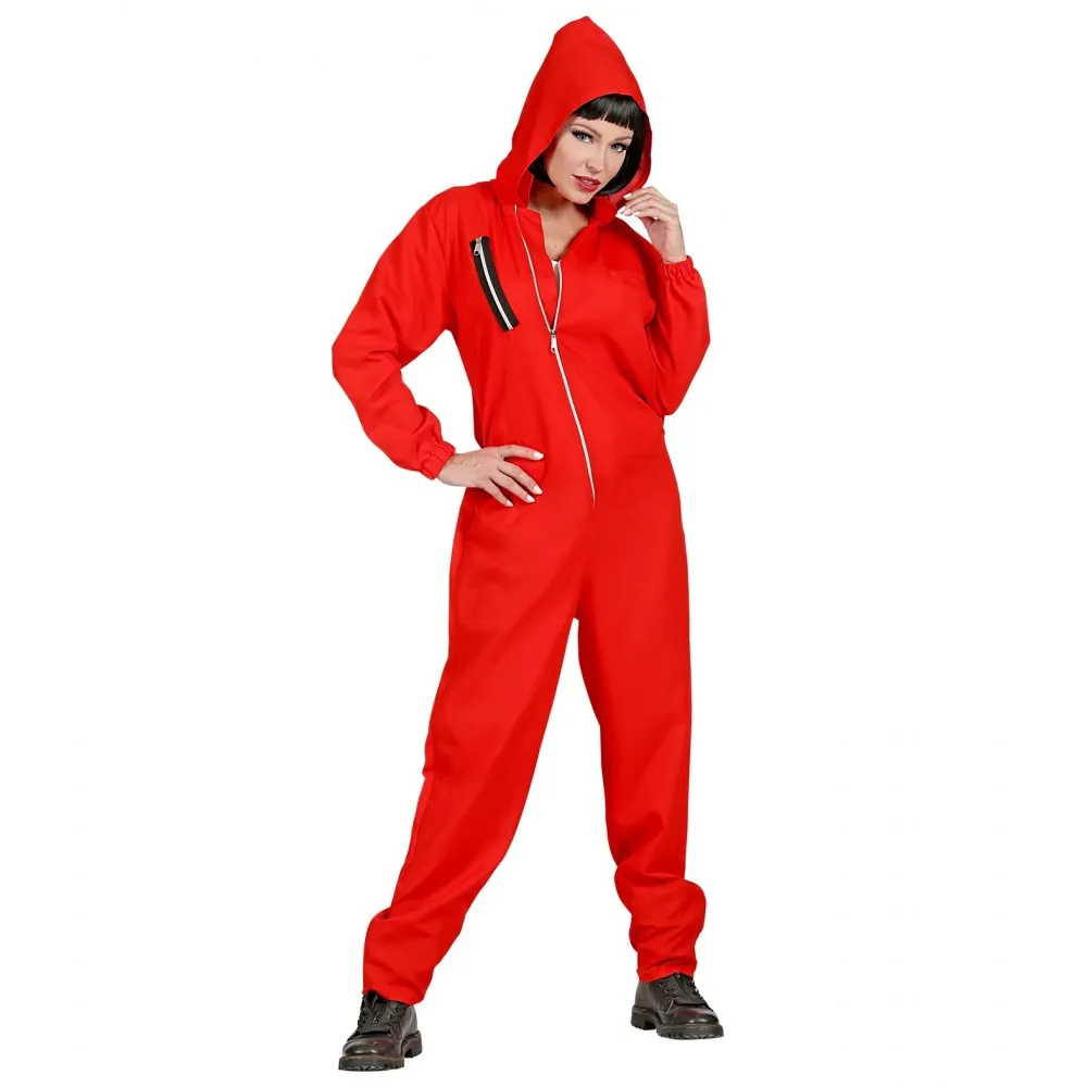 Costume tuta rossa casa di carta Unisex  per Feste a Tema Taglia L, Adulto