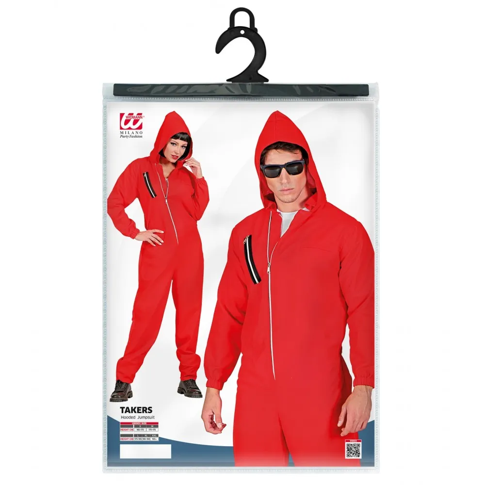 Costume tuta rossa casa di carta Unisex  per Feste a Tema, Taglia XXL Adulto