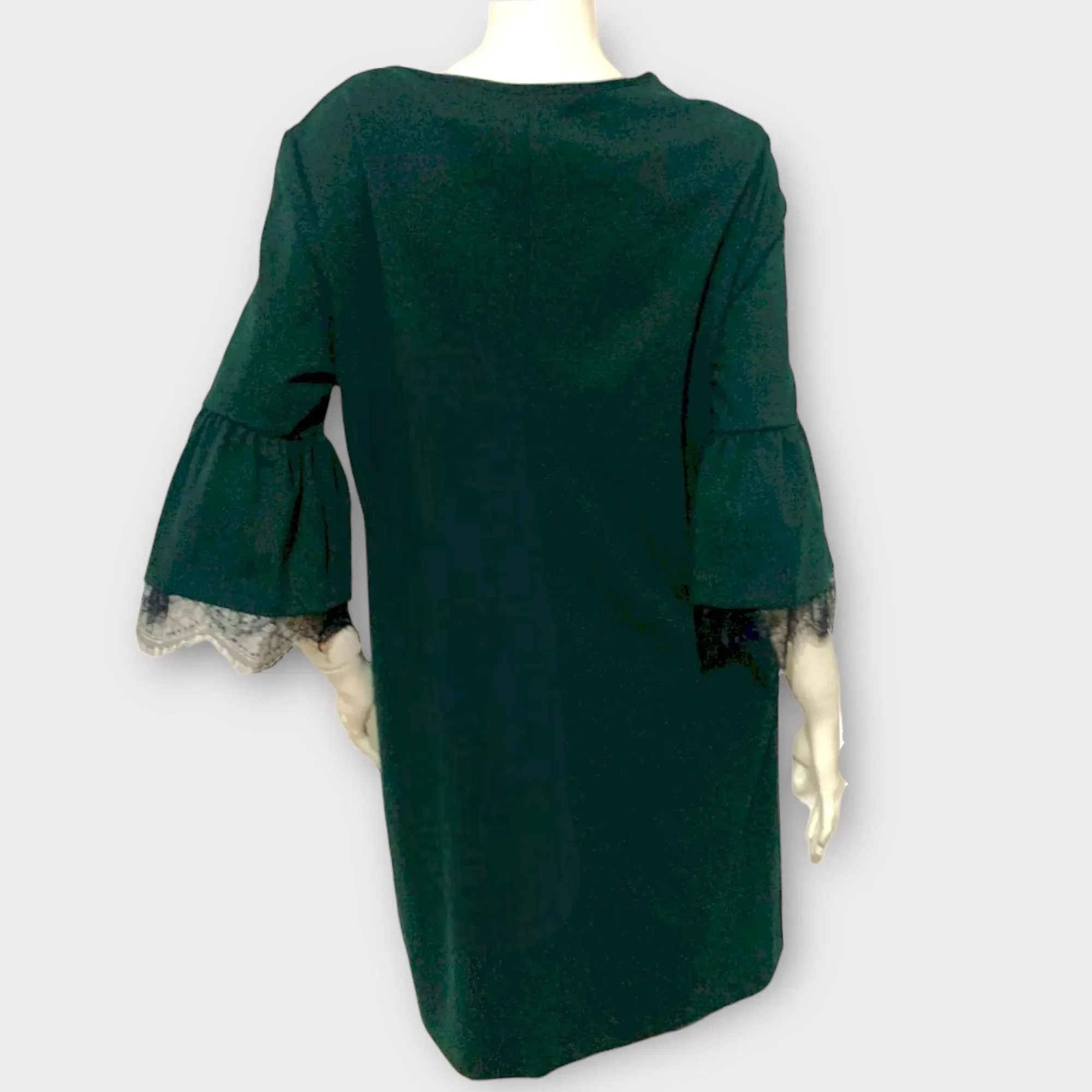 Damamia – Abito verde con pizzo