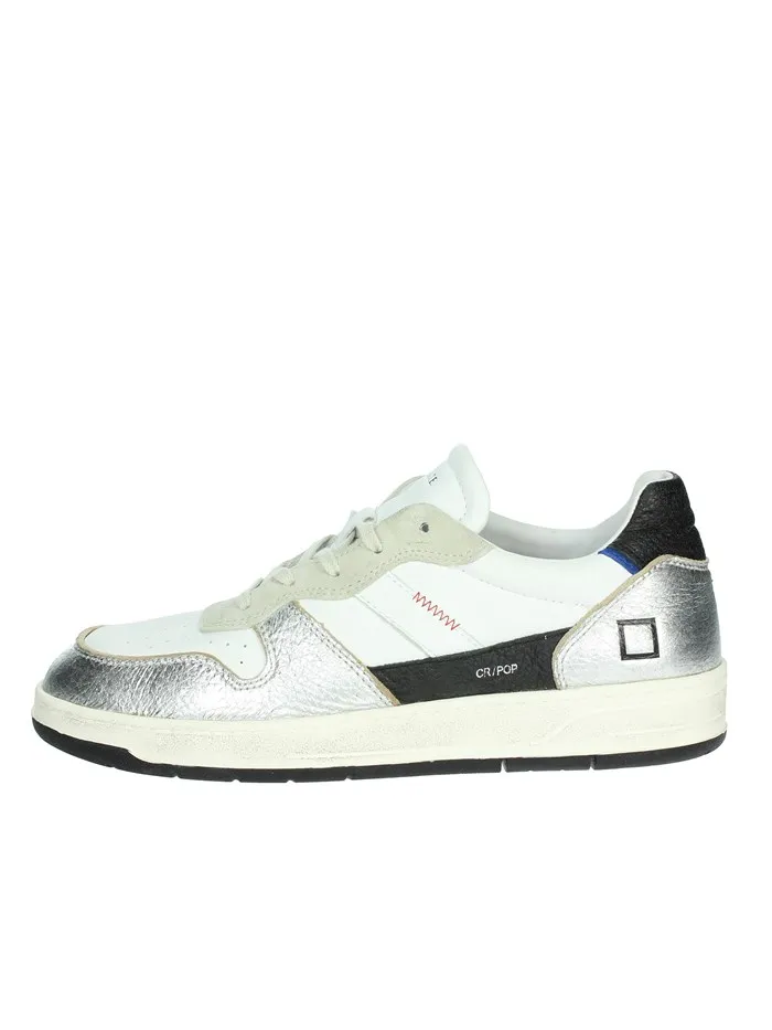 D.A.T.E.  SNEAKERS BASSA M391-C2-PO-WS BIANCO/ARGENTO
