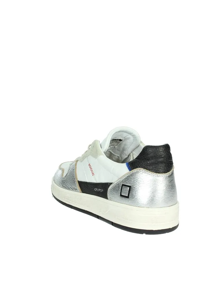 D.A.T.E.  SNEAKERS BASSA M391-C2-PO-WS BIANCO/ARGENTO