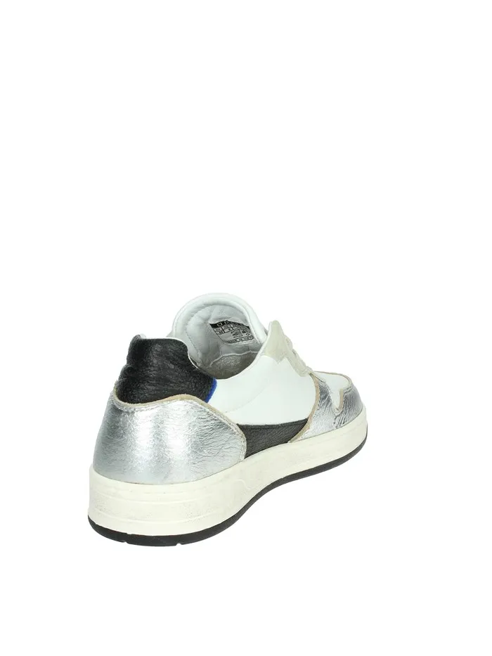 D.A.T.E.  SNEAKERS BASSA M391-C2-PO-WS BIANCO/ARGENTO
