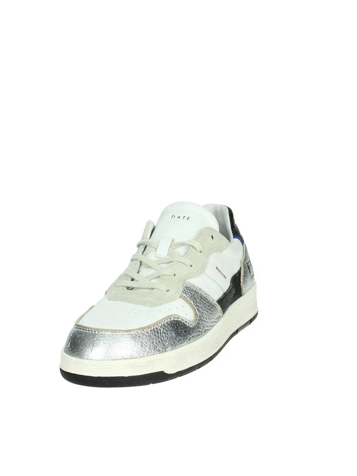 D.A.T.E.  SNEAKERS BASSA M391-C2-PO-WS BIANCO/ARGENTO