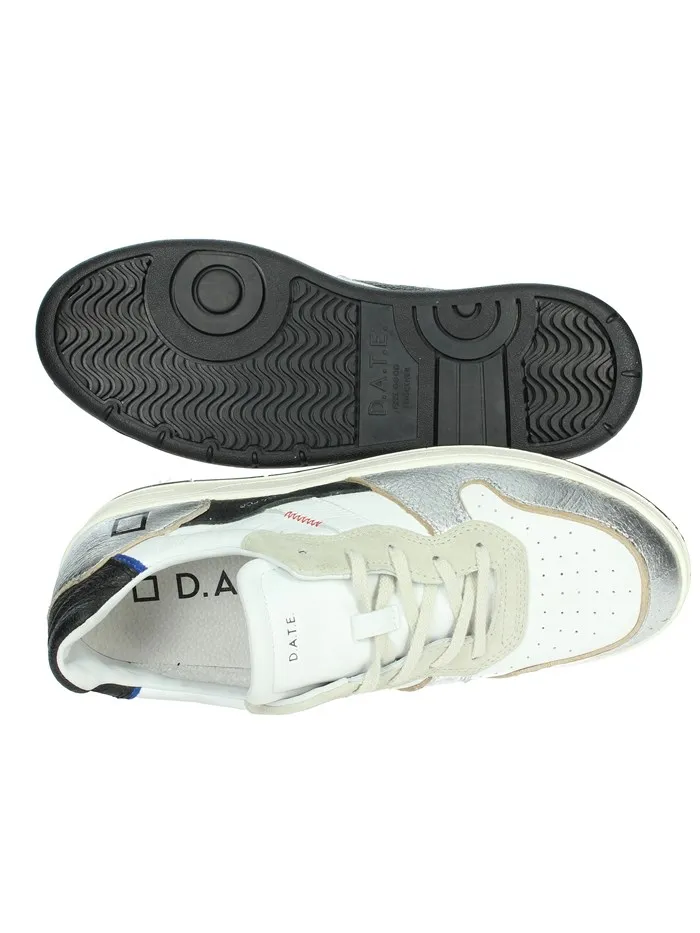D.A.T.E.  SNEAKERS BASSA M391-C2-PO-WS BIANCO/ARGENTO