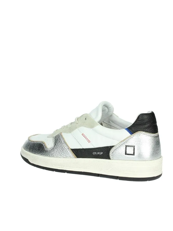 D.A.T.E.  SNEAKERS BASSA M391-C2-PO-WS BIANCO/ARGENTO