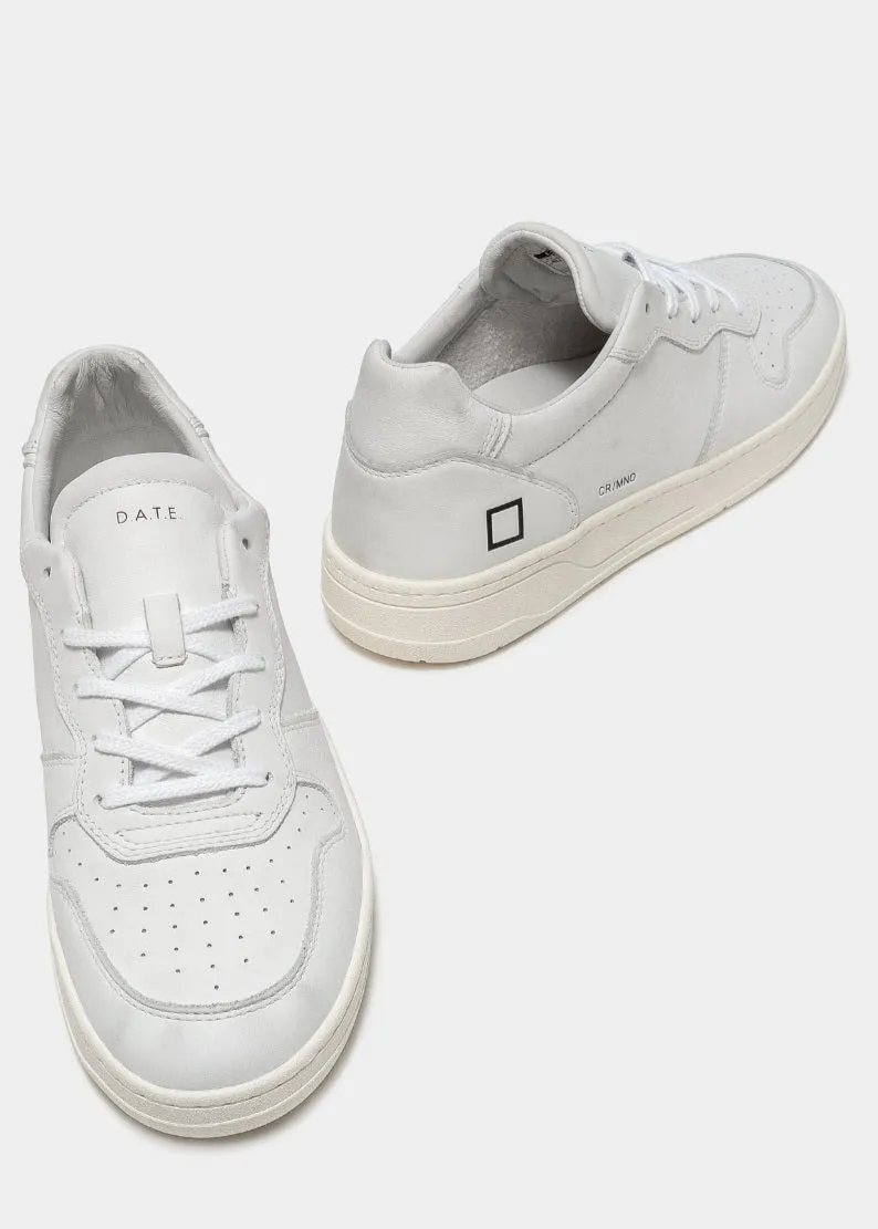D.A.T.E. SNEAKERS UOMO COURT MONO WHITE M361 CR MN WB