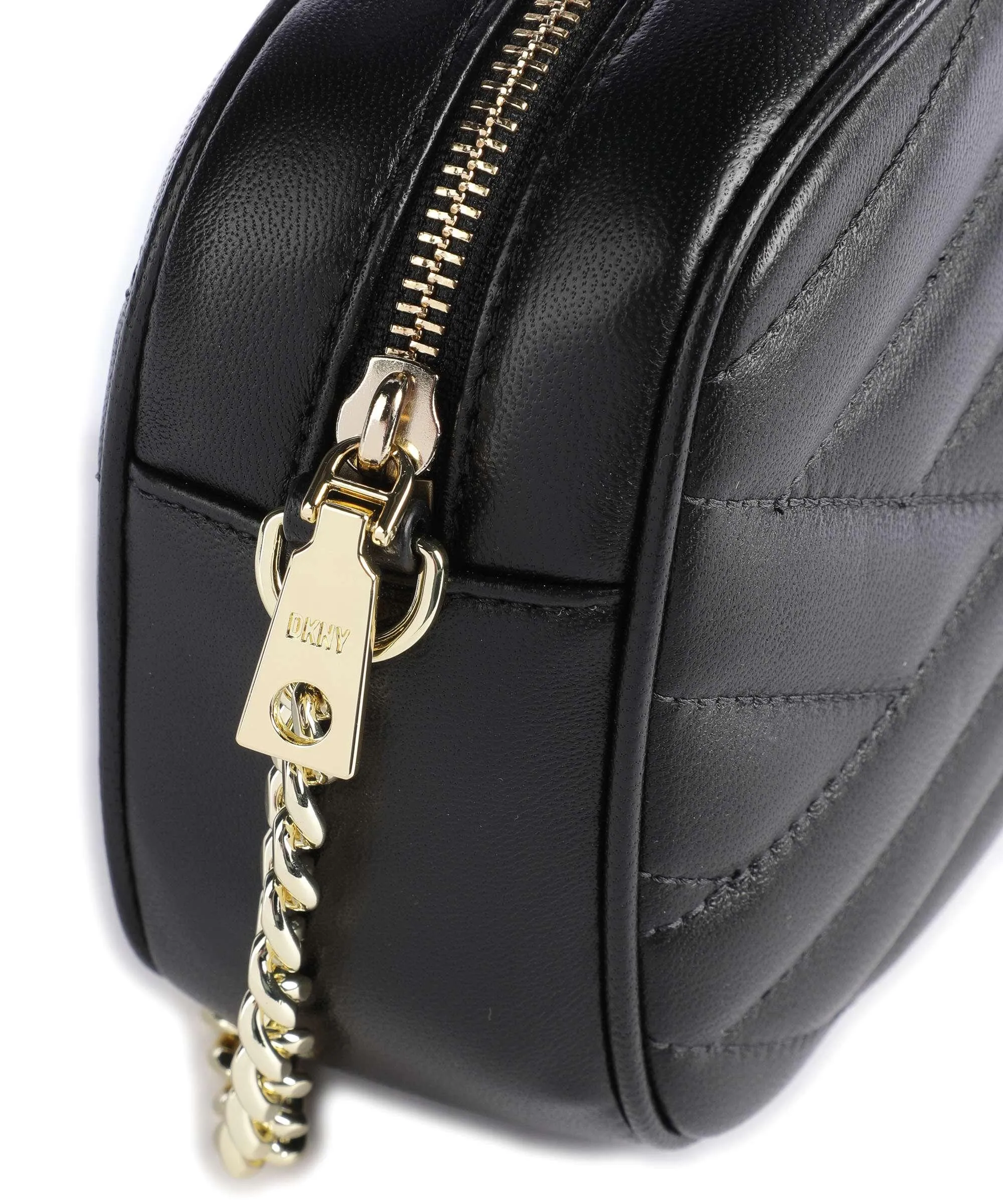  DKNY Sara Borsa a tracolla cuoio di agnello nero  