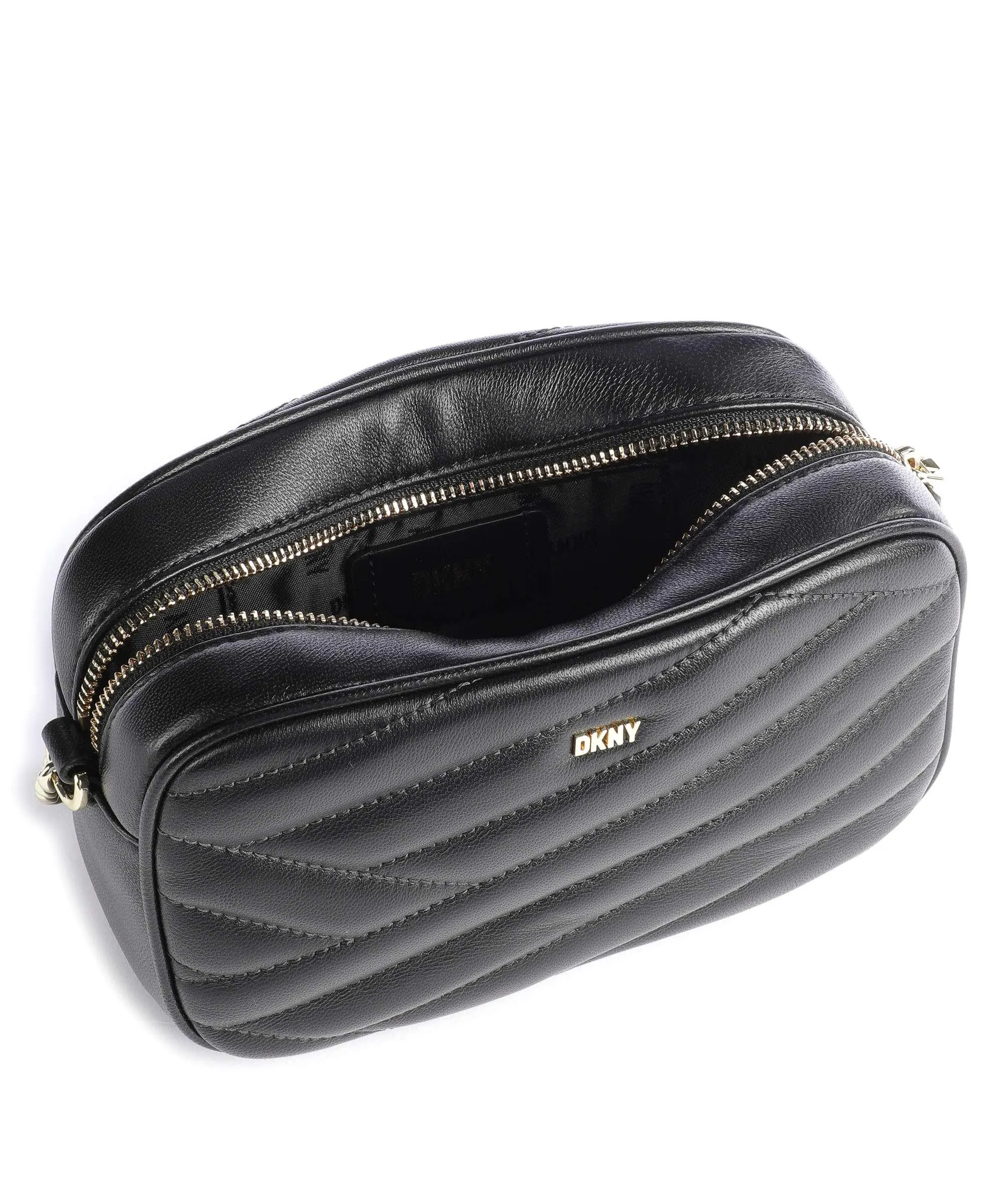  DKNY Sara Borsa a tracolla cuoio di agnello nero  