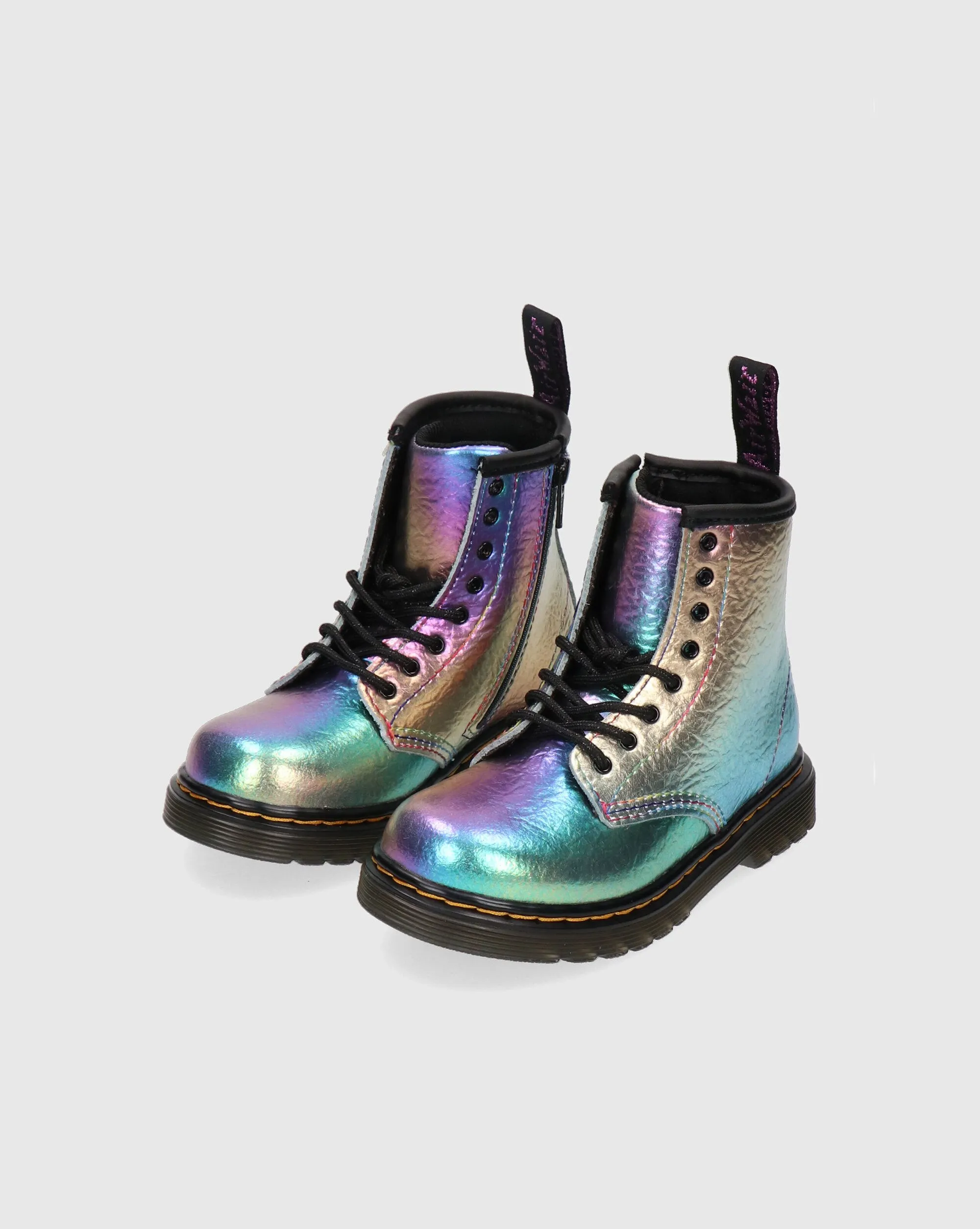 Dr. Martens Stivali Primi Passi Stringati 1460 Arcobaleno Bambina