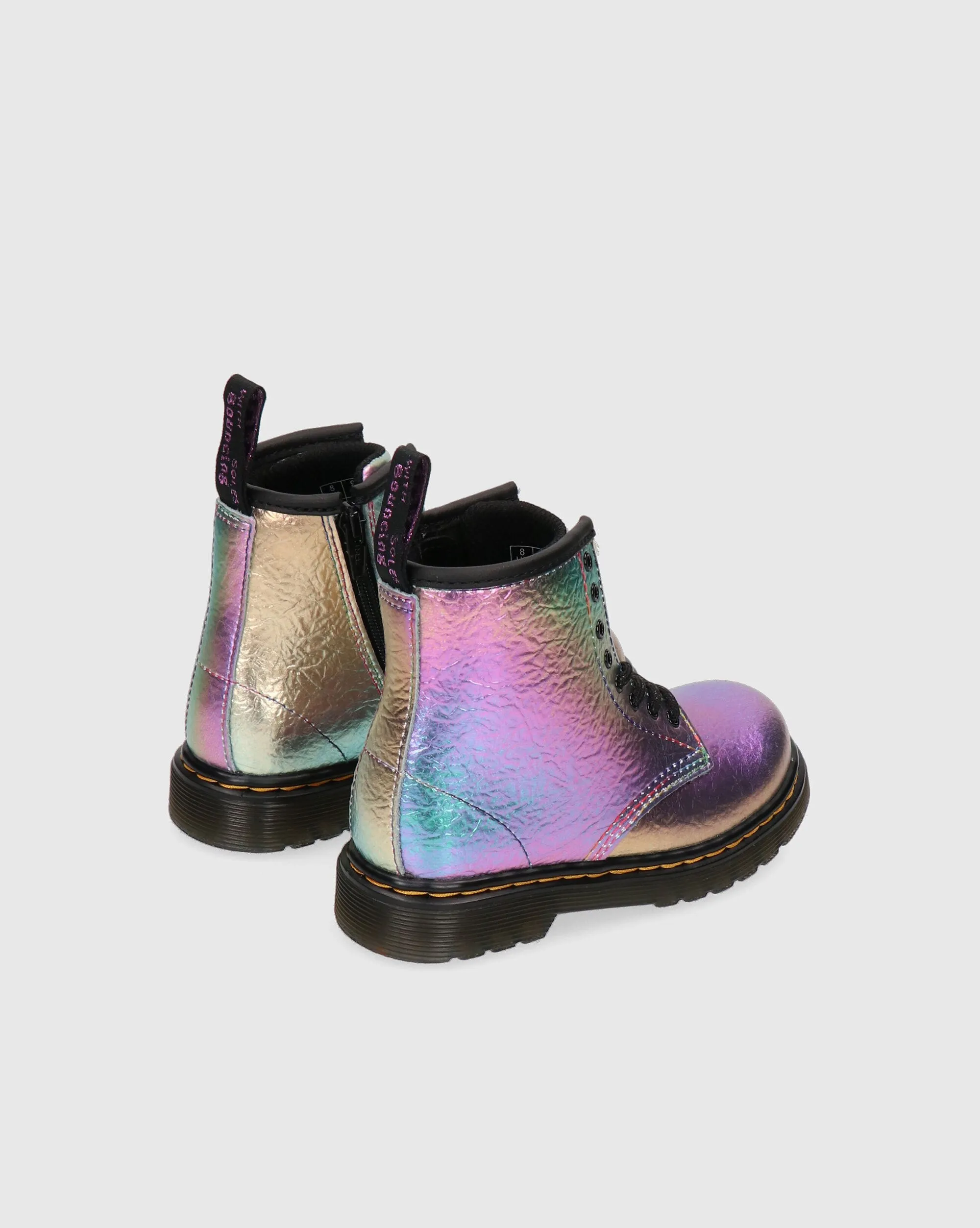 Dr. Martens Stivali Primi Passi Stringati 1460 Arcobaleno Bambina