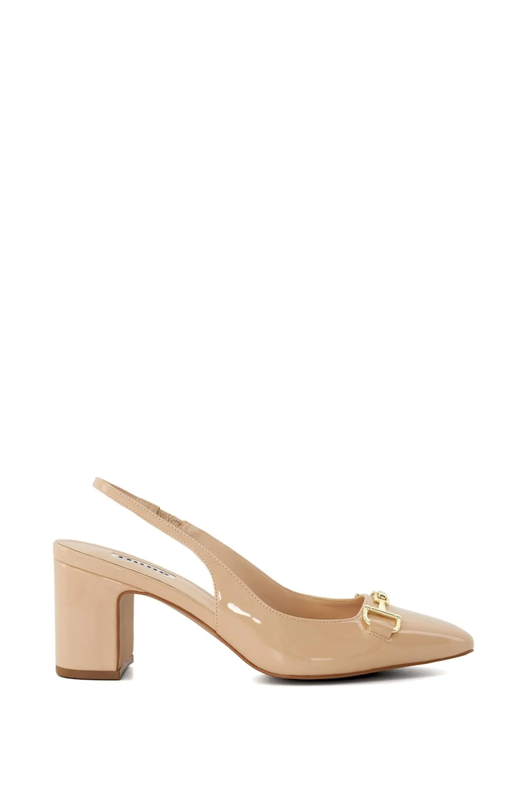 Dune London Vestibilità ampia - Scarpe con tacco largo e cinturino posteriore e morsetto