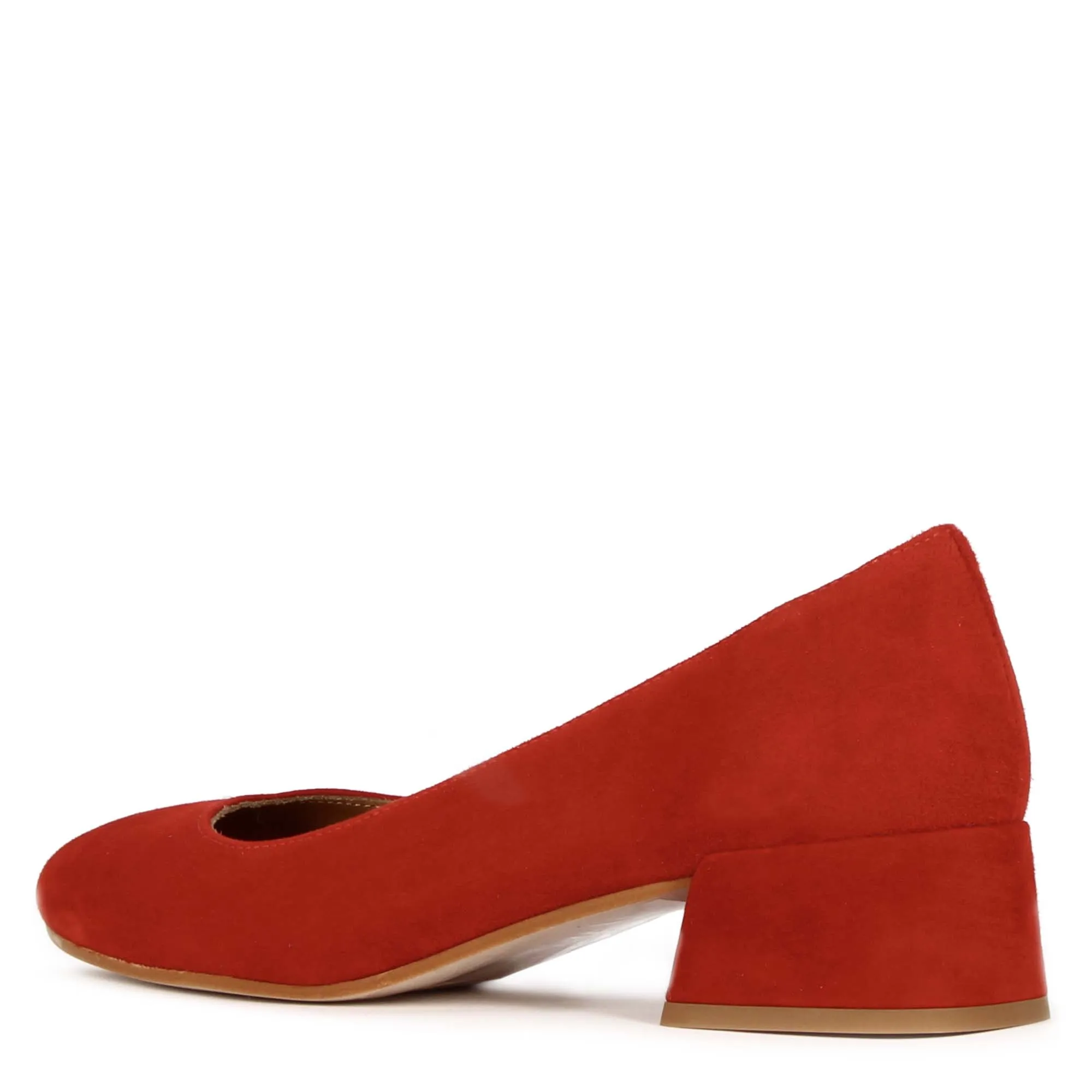 Décolleté classica da donna in pelle scamosciata colore rosso