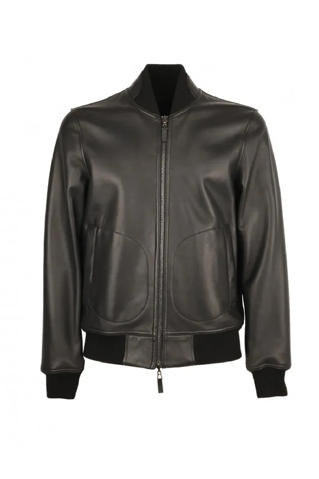 Emporio Armani Blouson reversibile in nappa di agnello semianilina