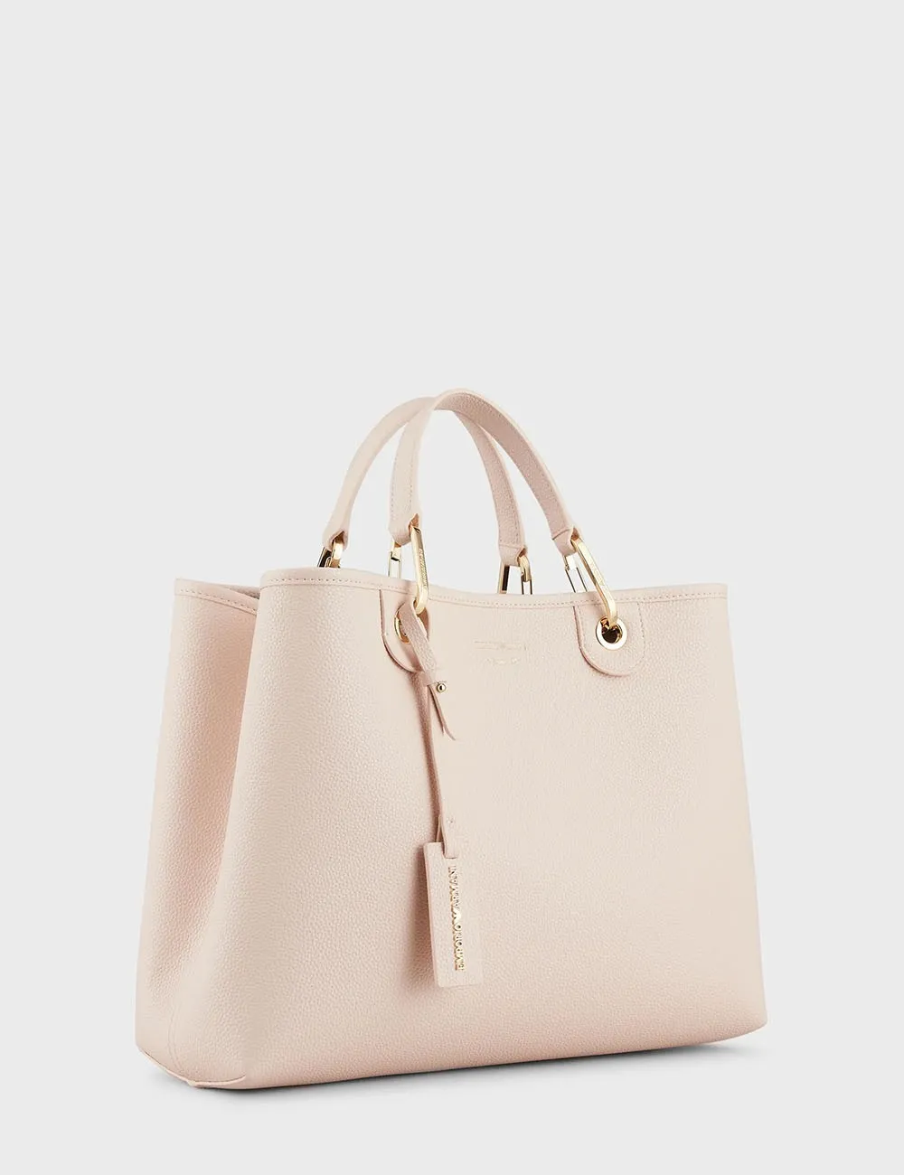 Emporio Armani     Borsa Shopper MyEA Bag media stampa cervo Rosa Cipria