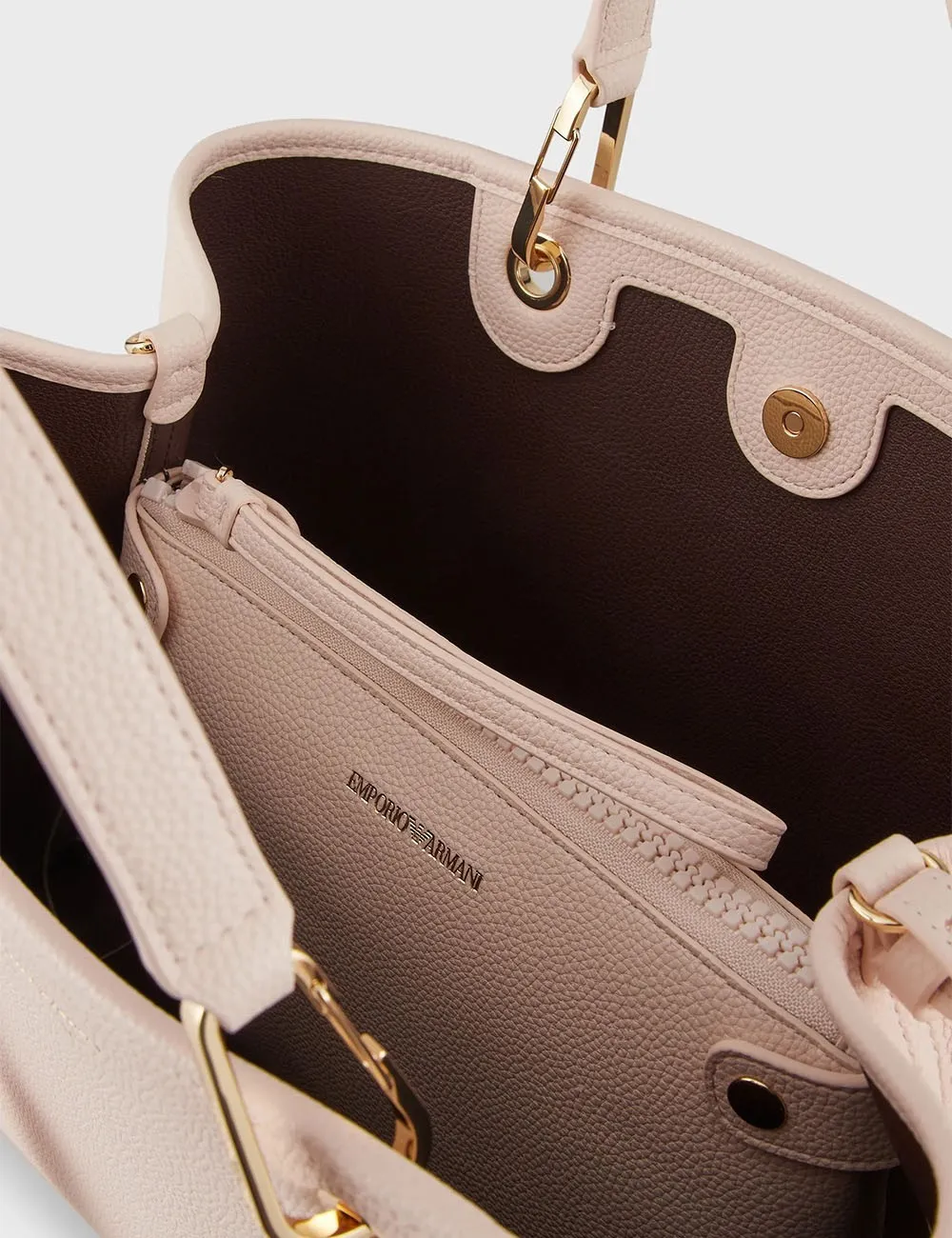 Emporio Armani     Borsa Shopper MyEA Bag media stampa cervo Rosa Cipria