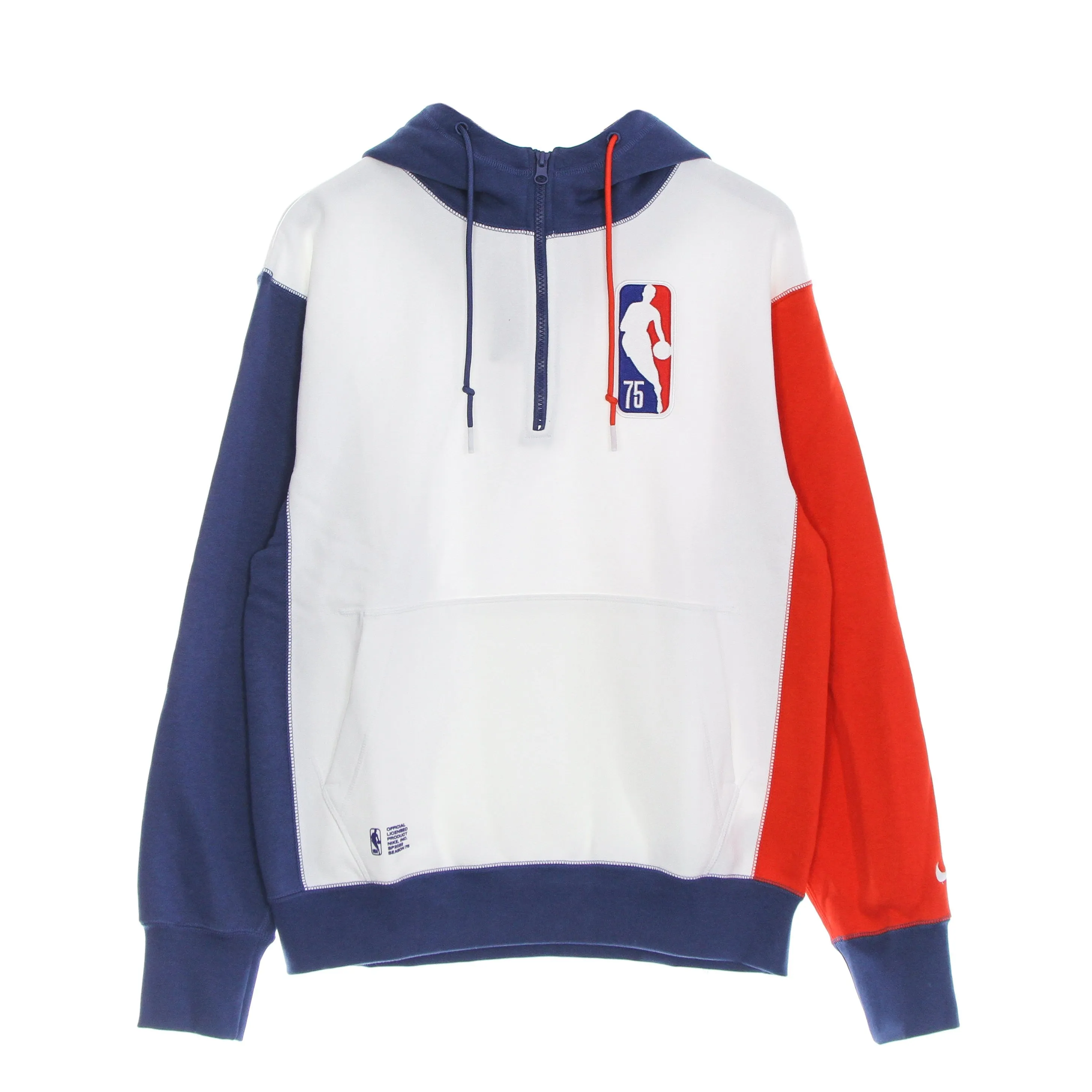 Felpa Cappuccio Uomo Nba Fleece Hoodie Team 31 Courtside White