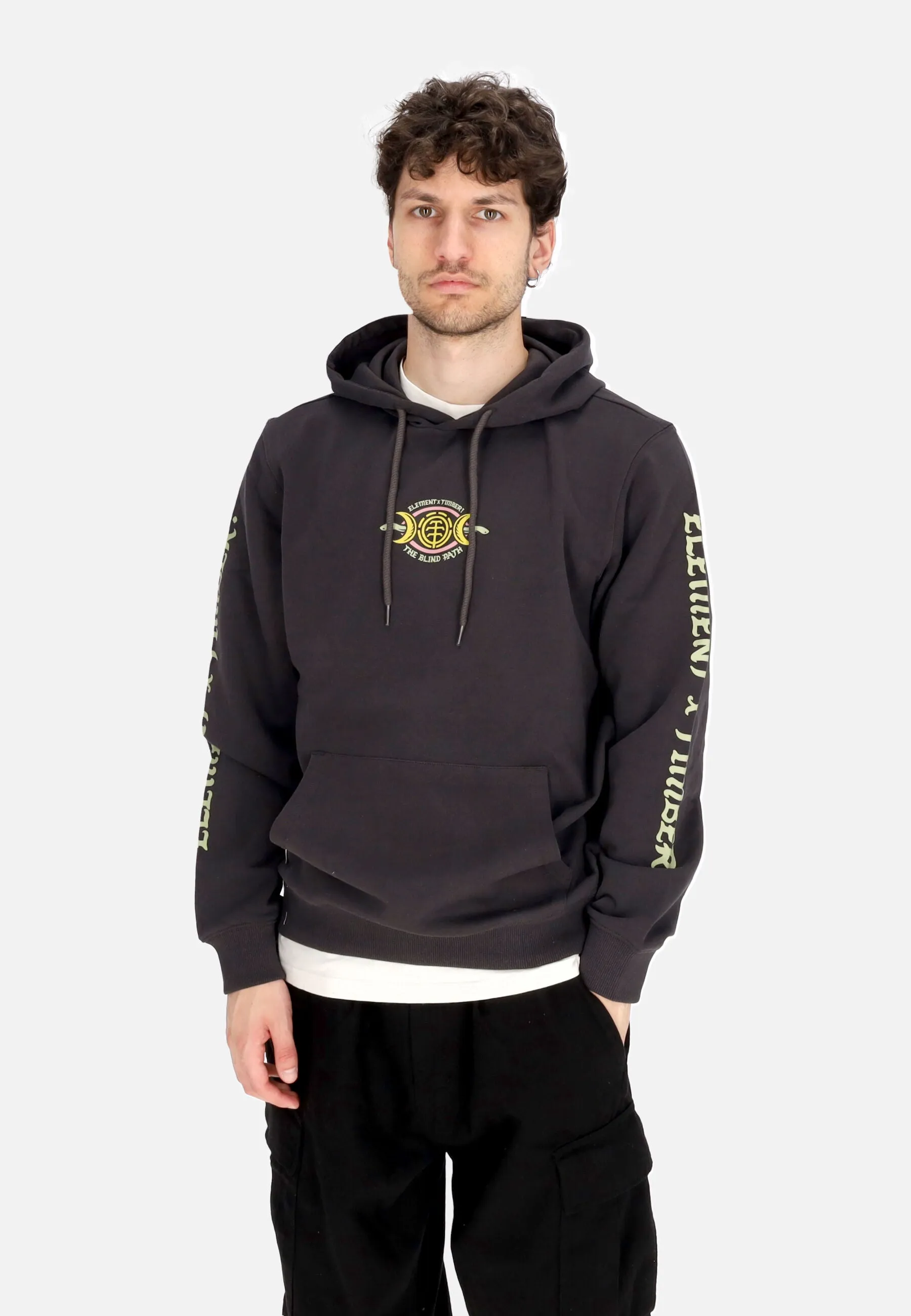 Felpa Leggera Cappuccio Uomo Wisdom Hoodie X Timber Off Black