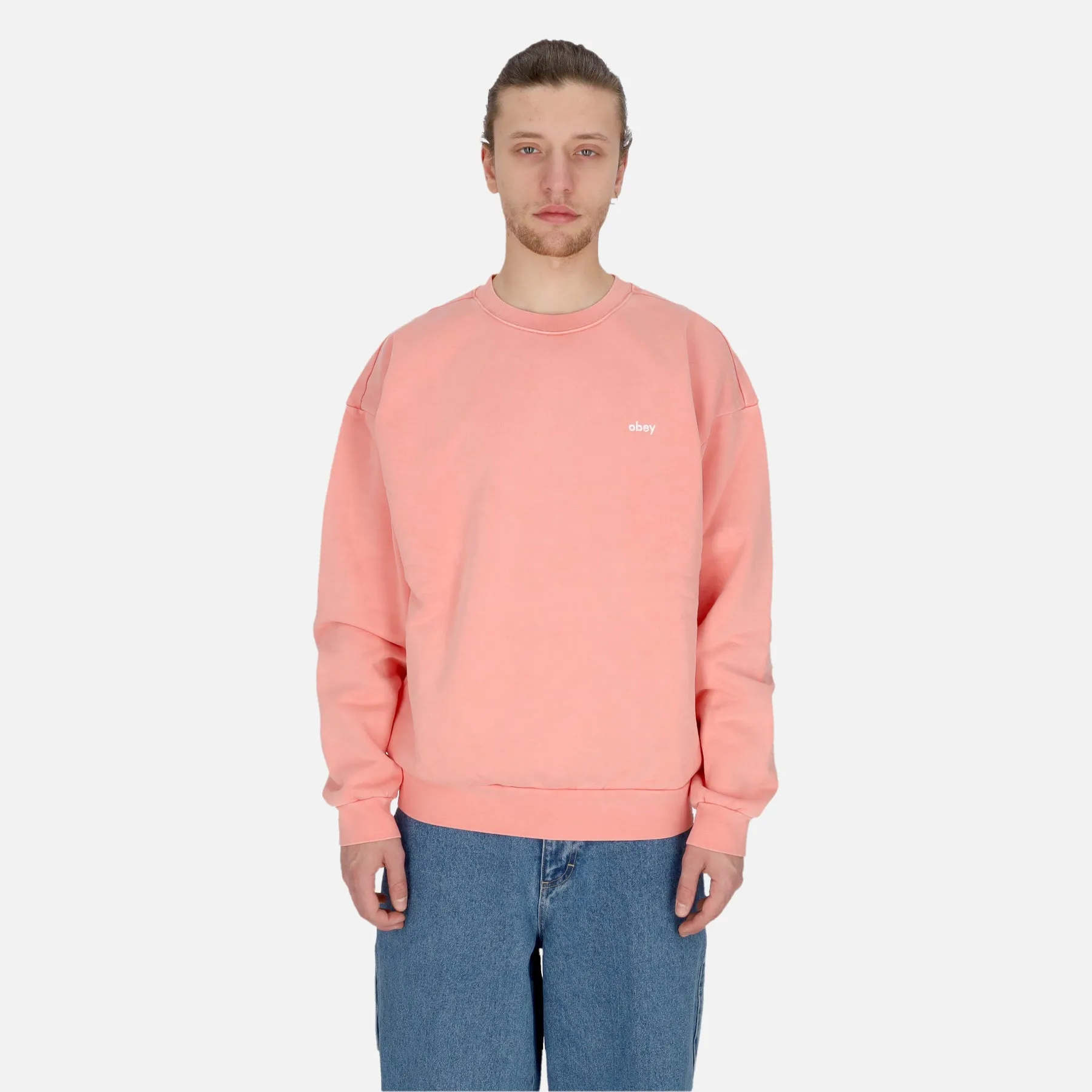 Felpa Leggera Girocollo Uomo Lowercase Pigment Crew Fleece Pigment Shell Pink