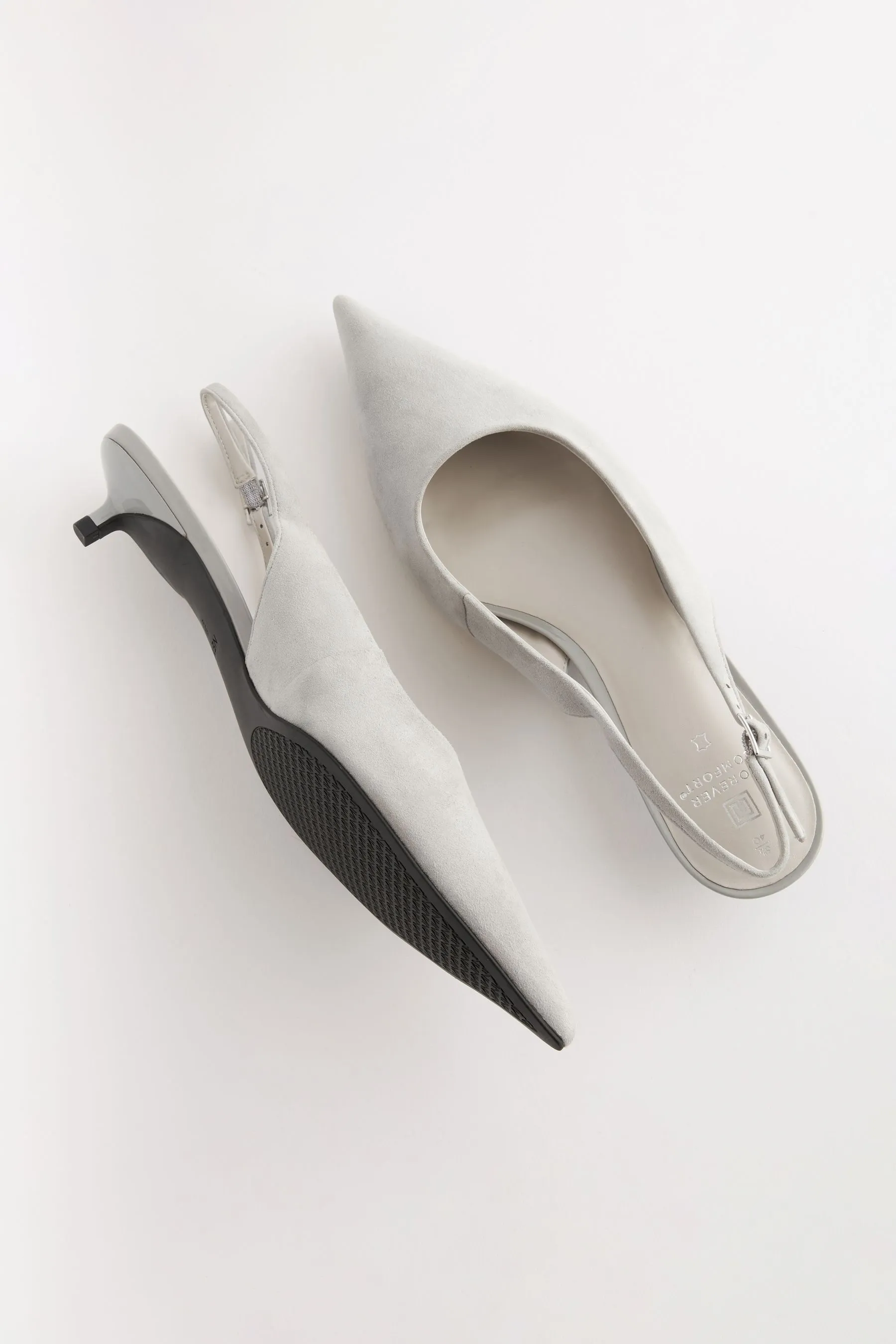 Forever Comfort® - Scarpe da ginnastica basse a rocchetto con cinturino posteriore e tacco Scarpe