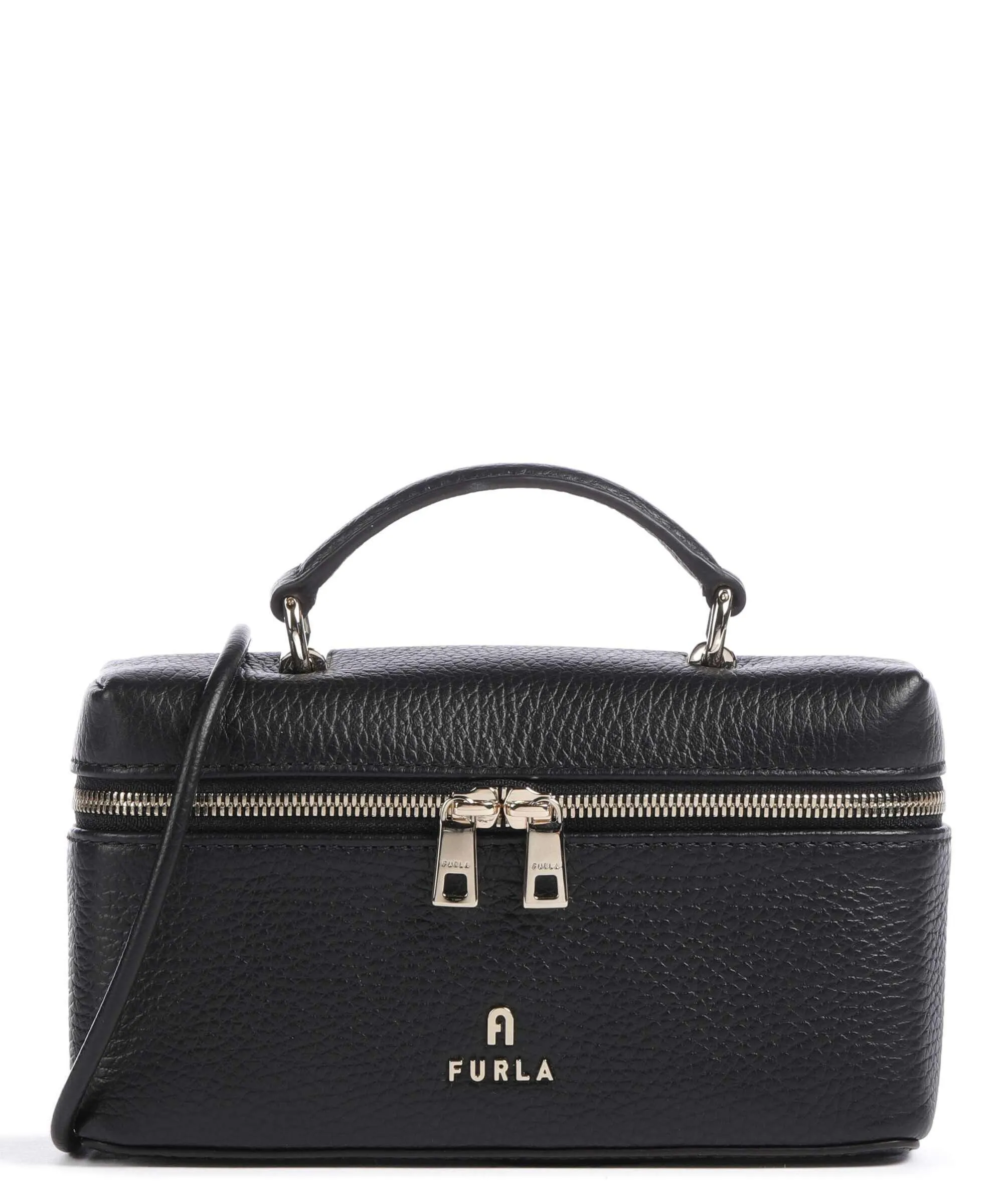  Furla Camelia Micro Borsa a tracolla pelle granulata nero  