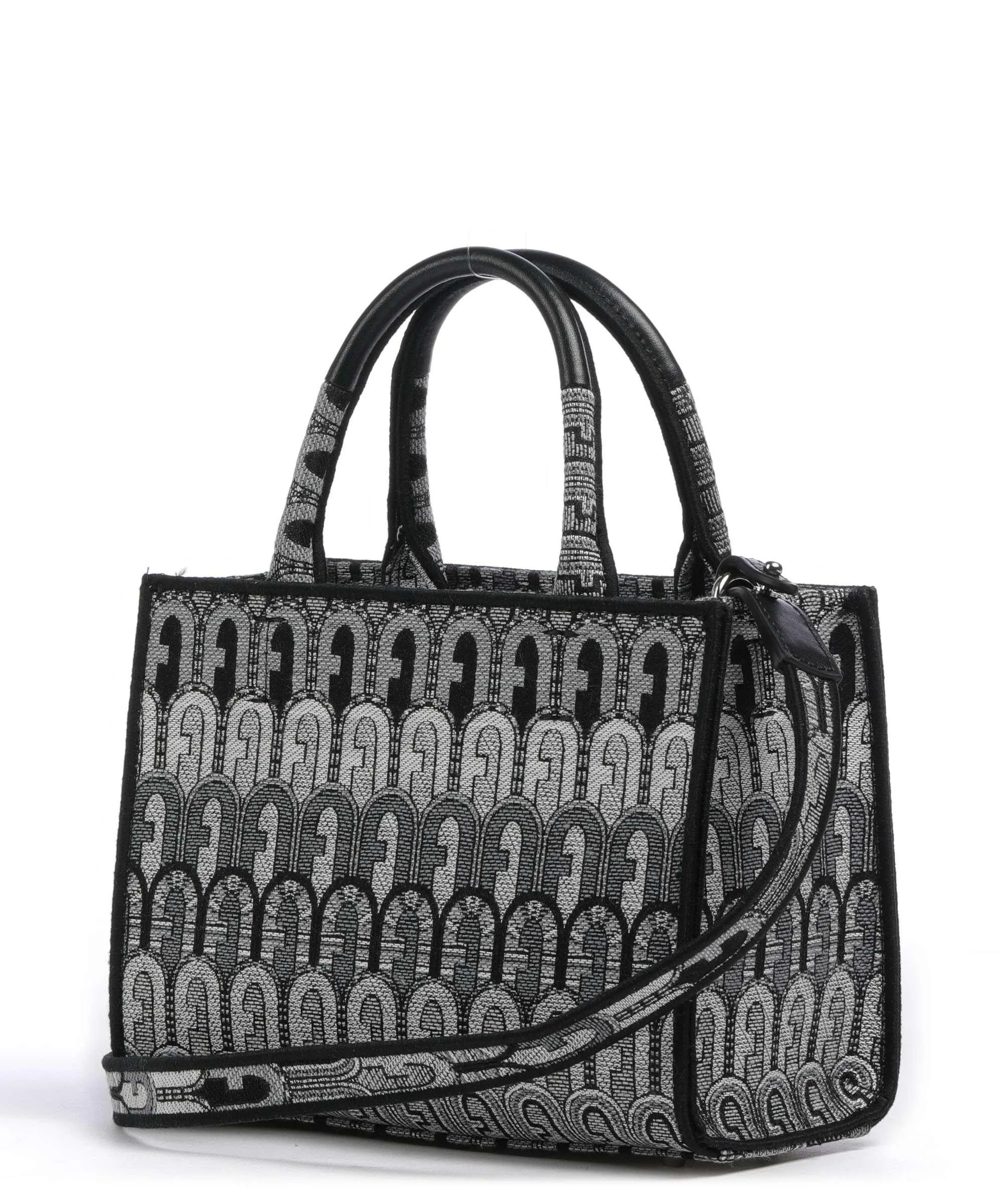  Furla Opportunity Mini Borsa a mano tissu grigio/nero  
