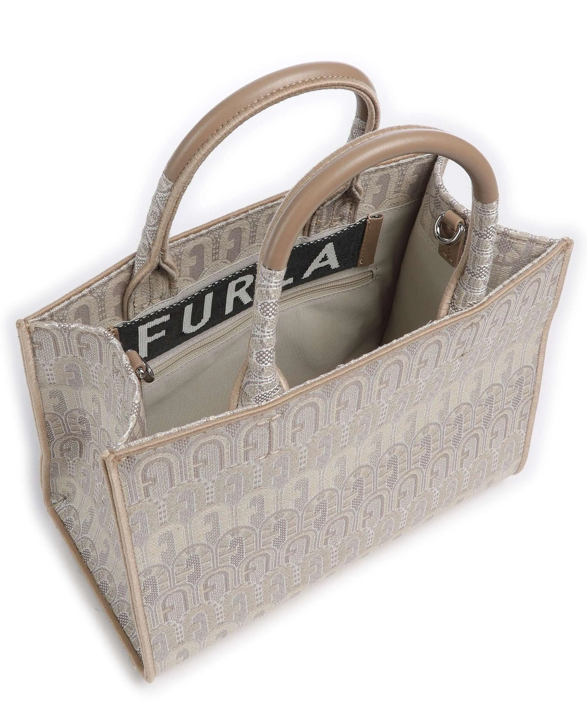  Furla Opportunity S Borsa a mano cotone, poliestere natura  