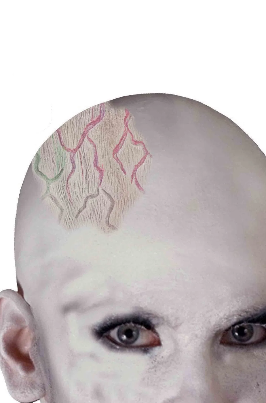 FX trucco halloween effetto vene in rilievo in lattice modello 3