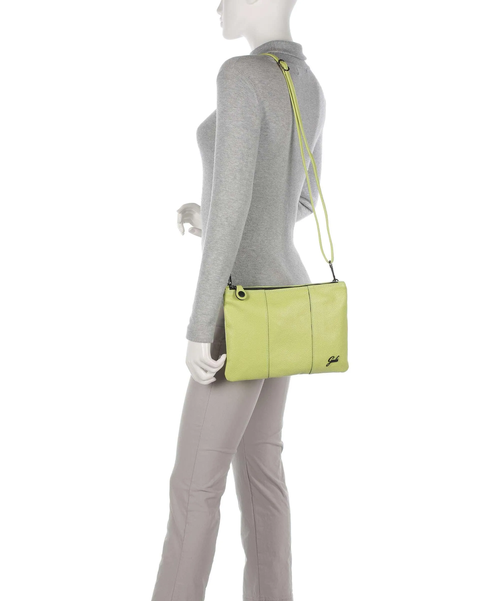  Gabs Beyonce M Borsa a spalla pelle di vitello grana giallo verde  