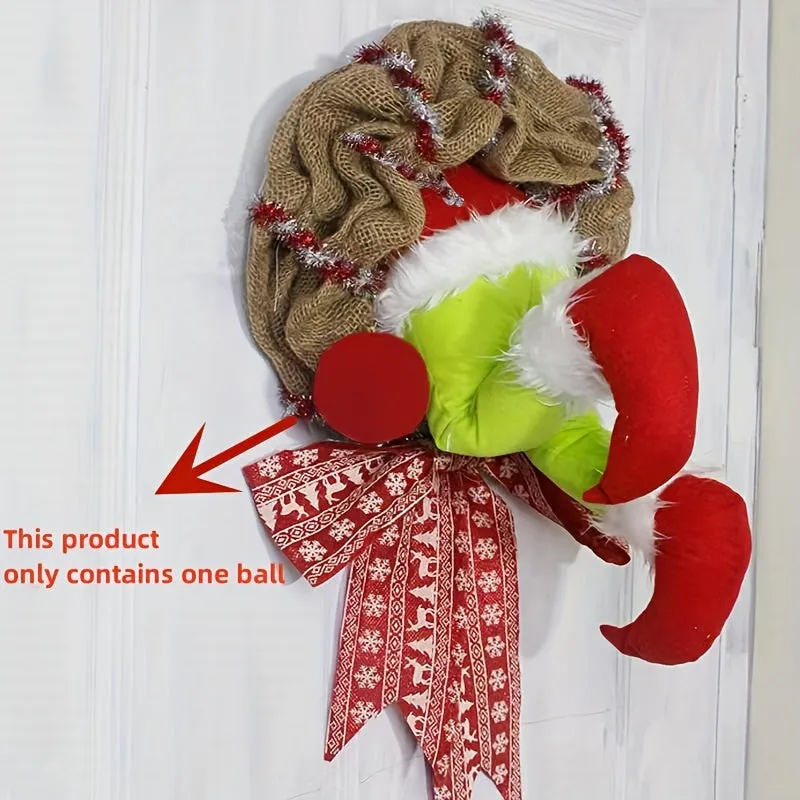 Ghirlanda di Natale da ladro Decorazione per la porta d'ingresso Decorazione per riunioni di famiglia Parete per finestra Ghirla