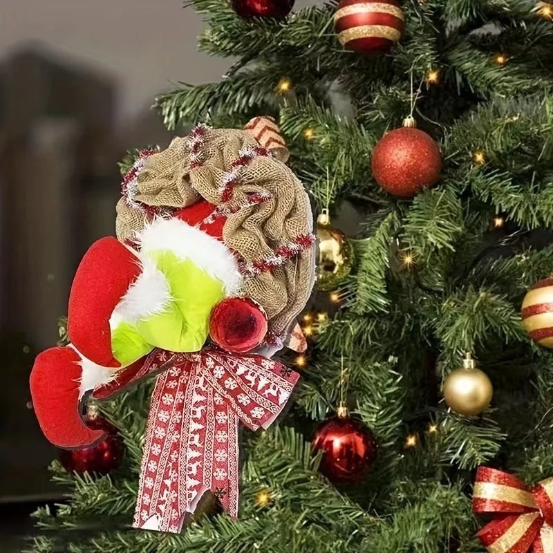 Ghirlanda di Natale da ladro Decorazione per la porta d'ingresso Decorazione per riunioni di famiglia Parete per finestra Ghirla