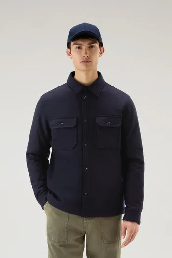 Giacca a camicia imbottita Alaskan in misto lana italiana riciclata                                                             