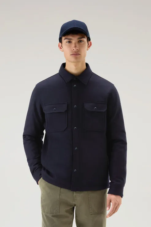 Giacca a camicia imbottita Alaskan in misto lana italiana riciclata                                                             