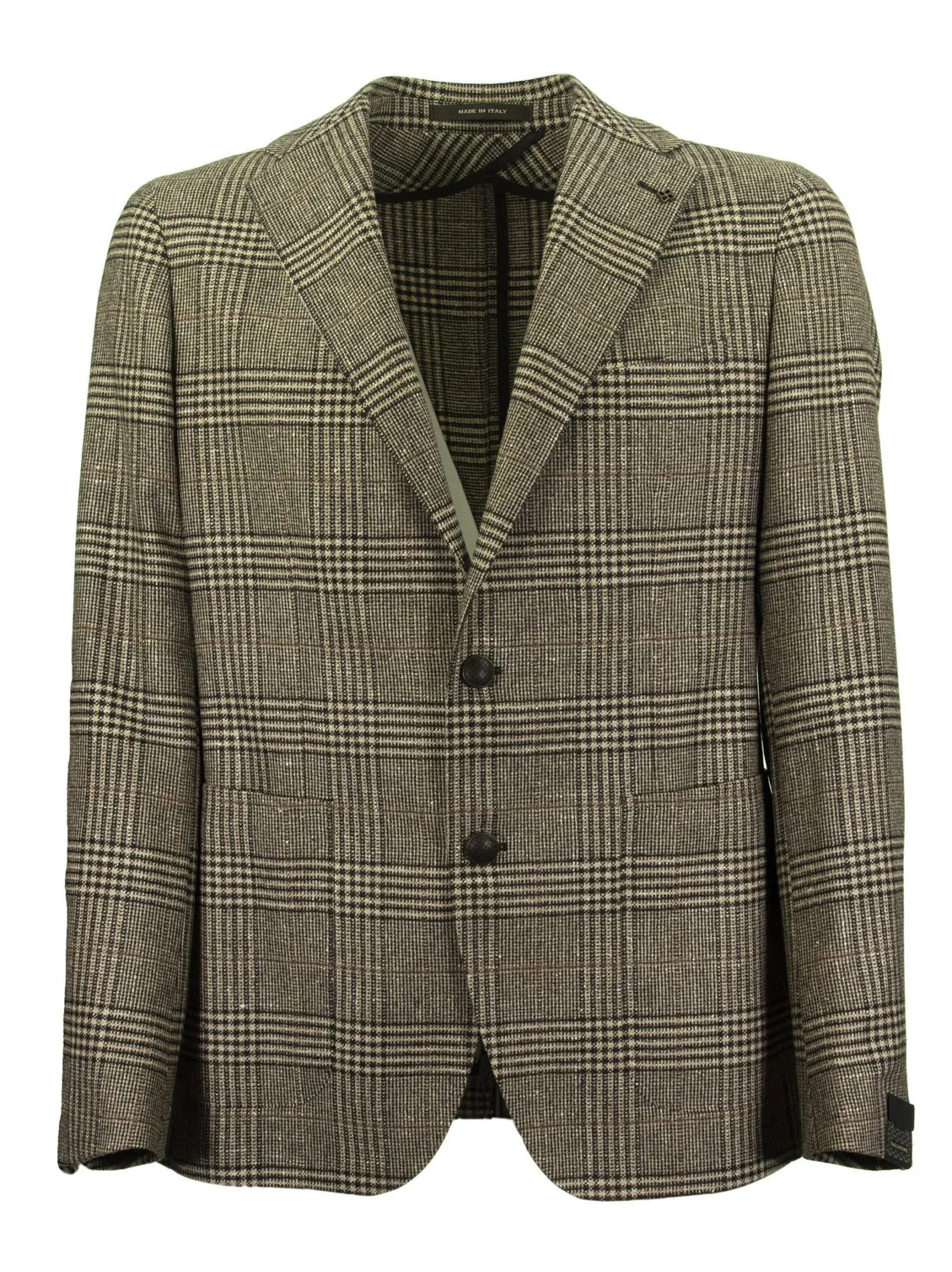 Giacca Principe di Galles in lana, seta e cashmere