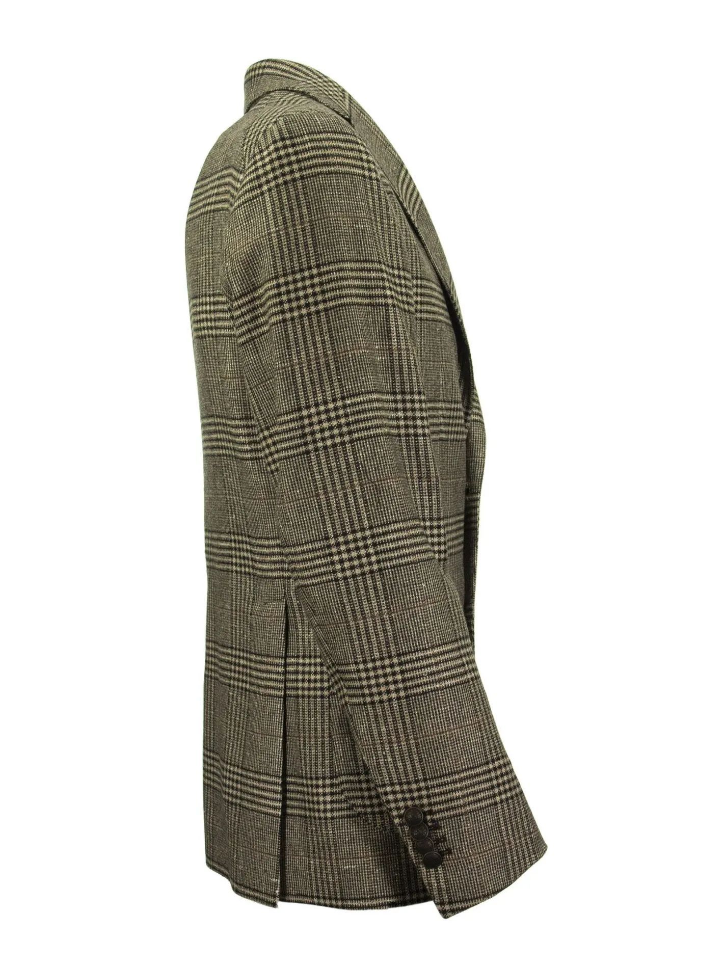 Giacca Principe di Galles in lana, seta e cashmere