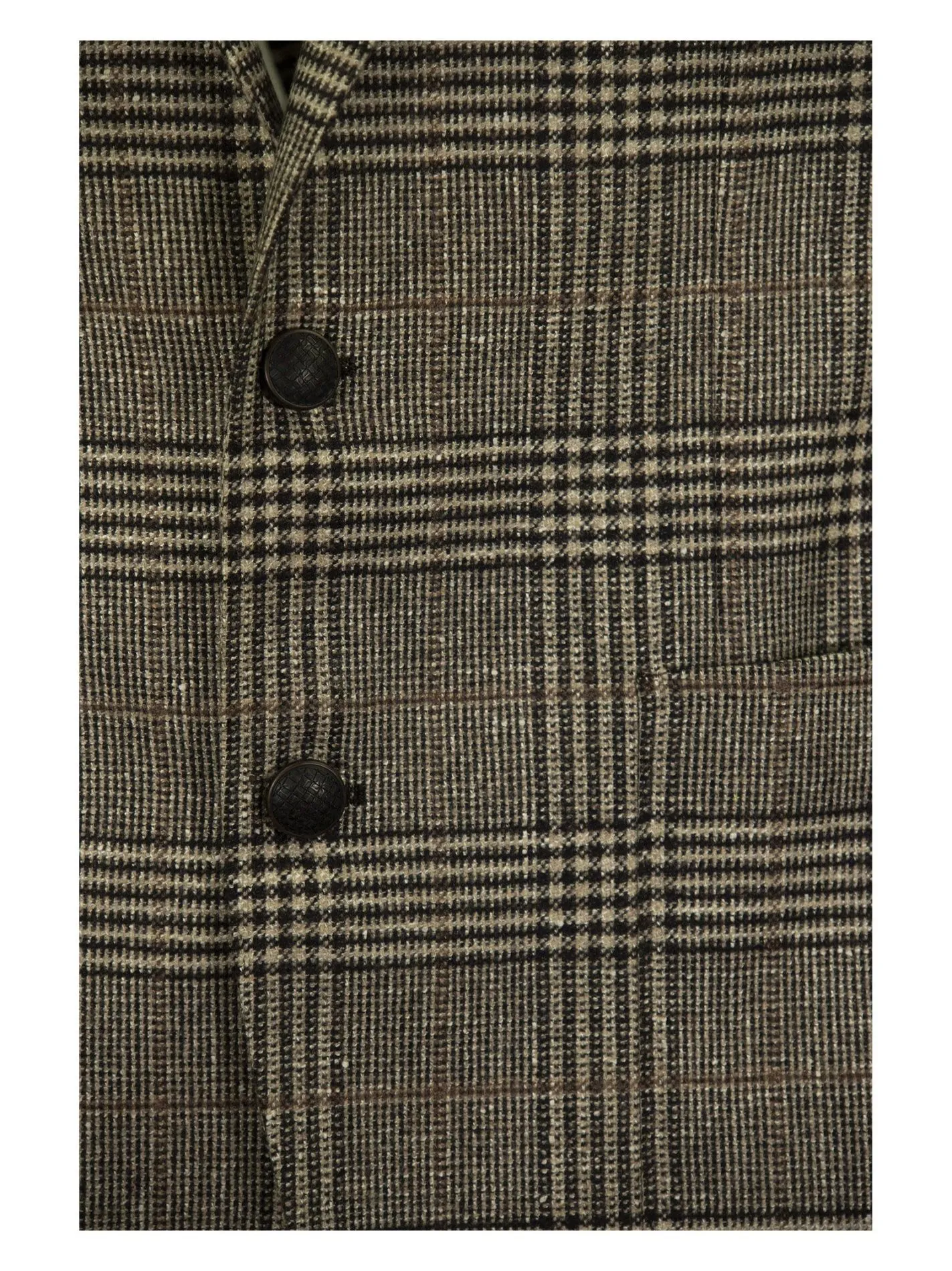 Giacca Principe di Galles in lana, seta e cashmere