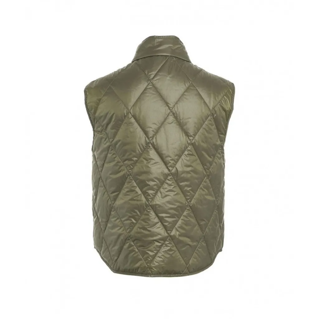 Gilet in piuma doca trapuntato verde