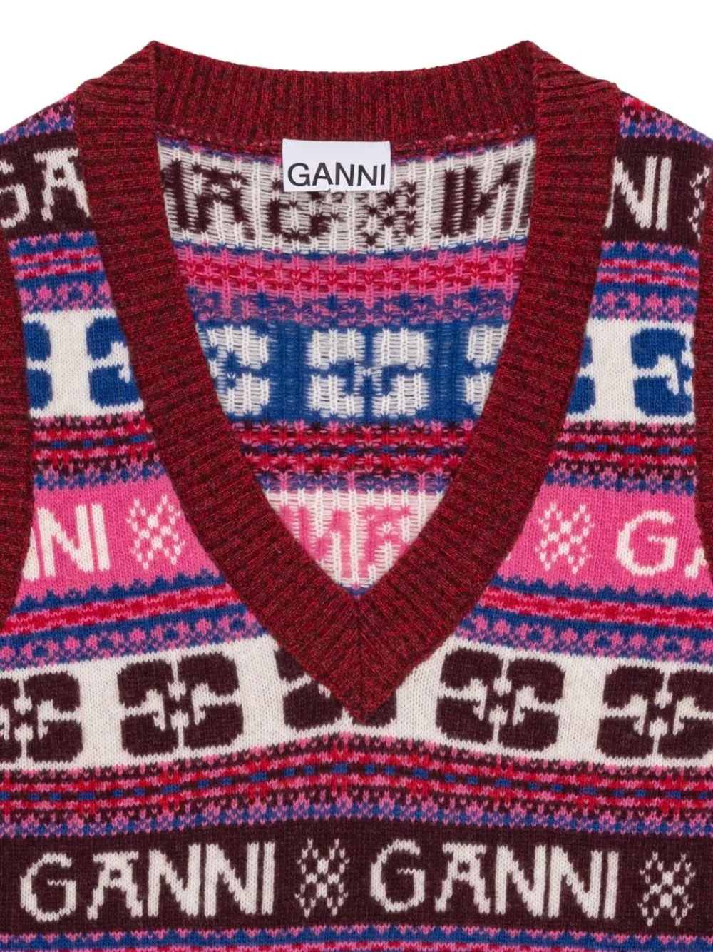 Gilet maglione con intarsio Fair Isle in multicolore - donna