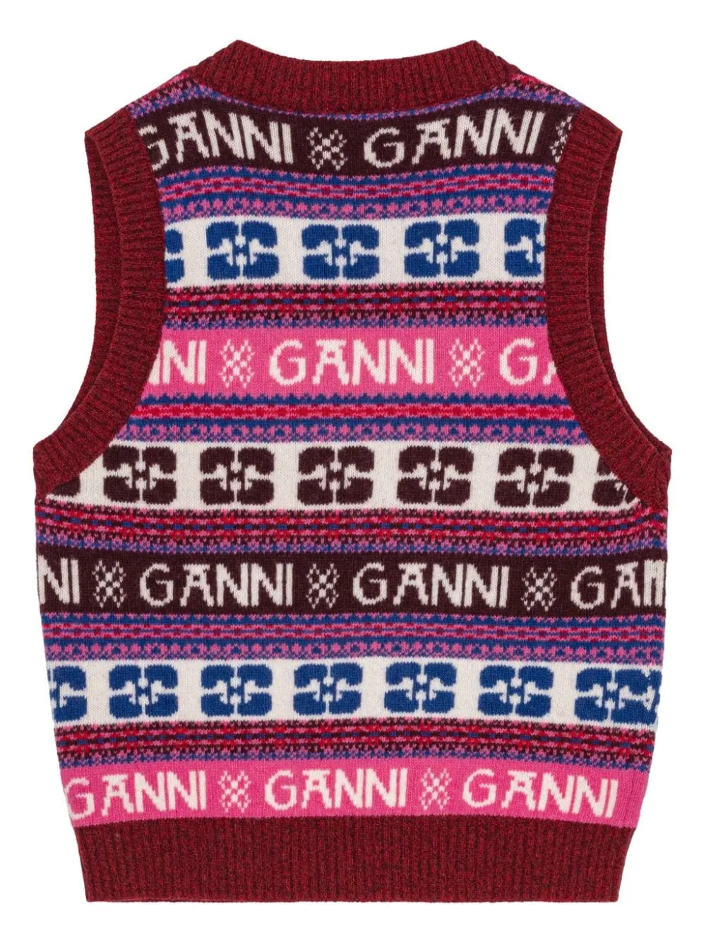 Gilet maglione con intarsio Fair Isle in multicolore - donna