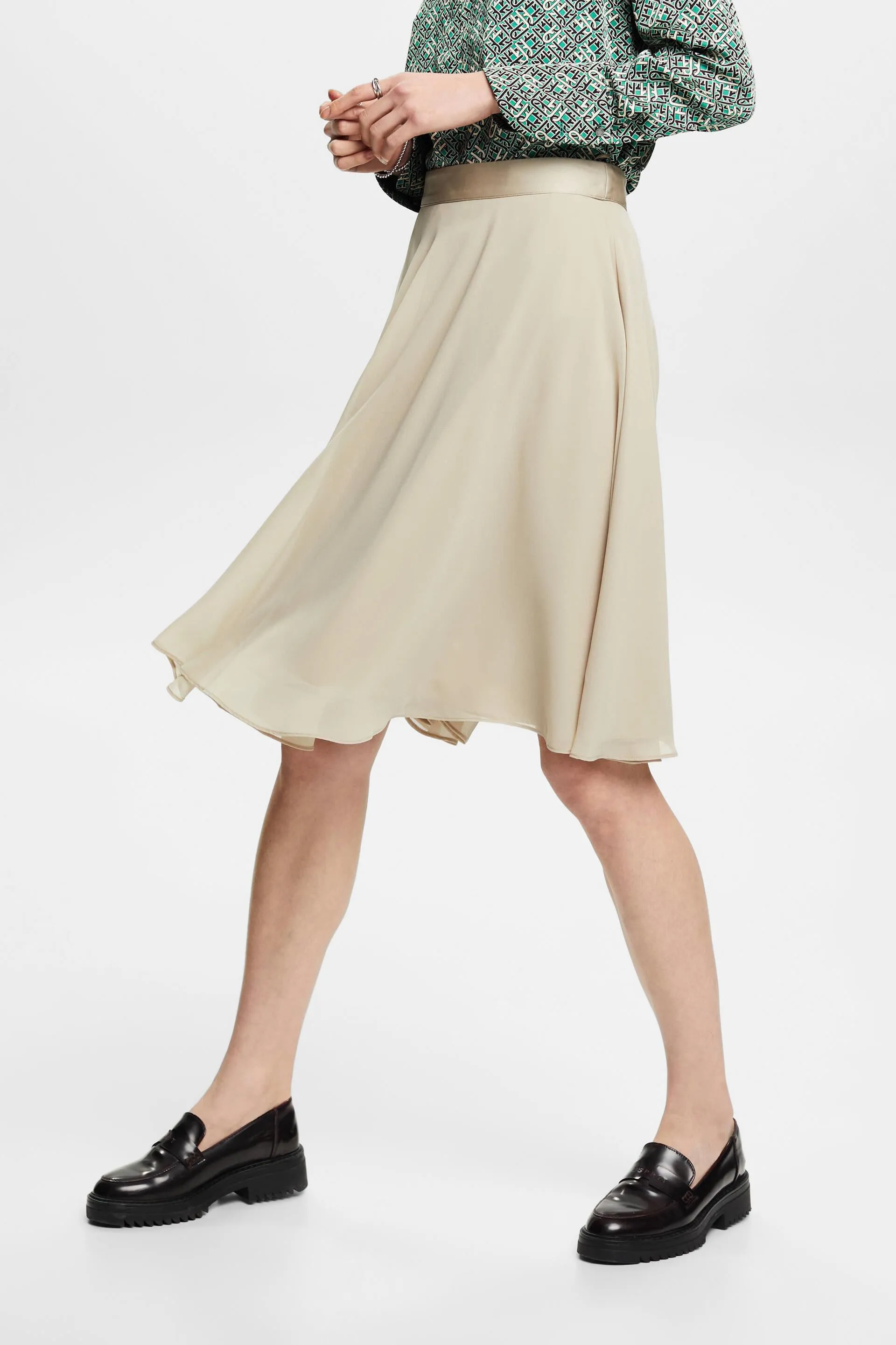 Gonna in chiffon lunga fino al ginocchio