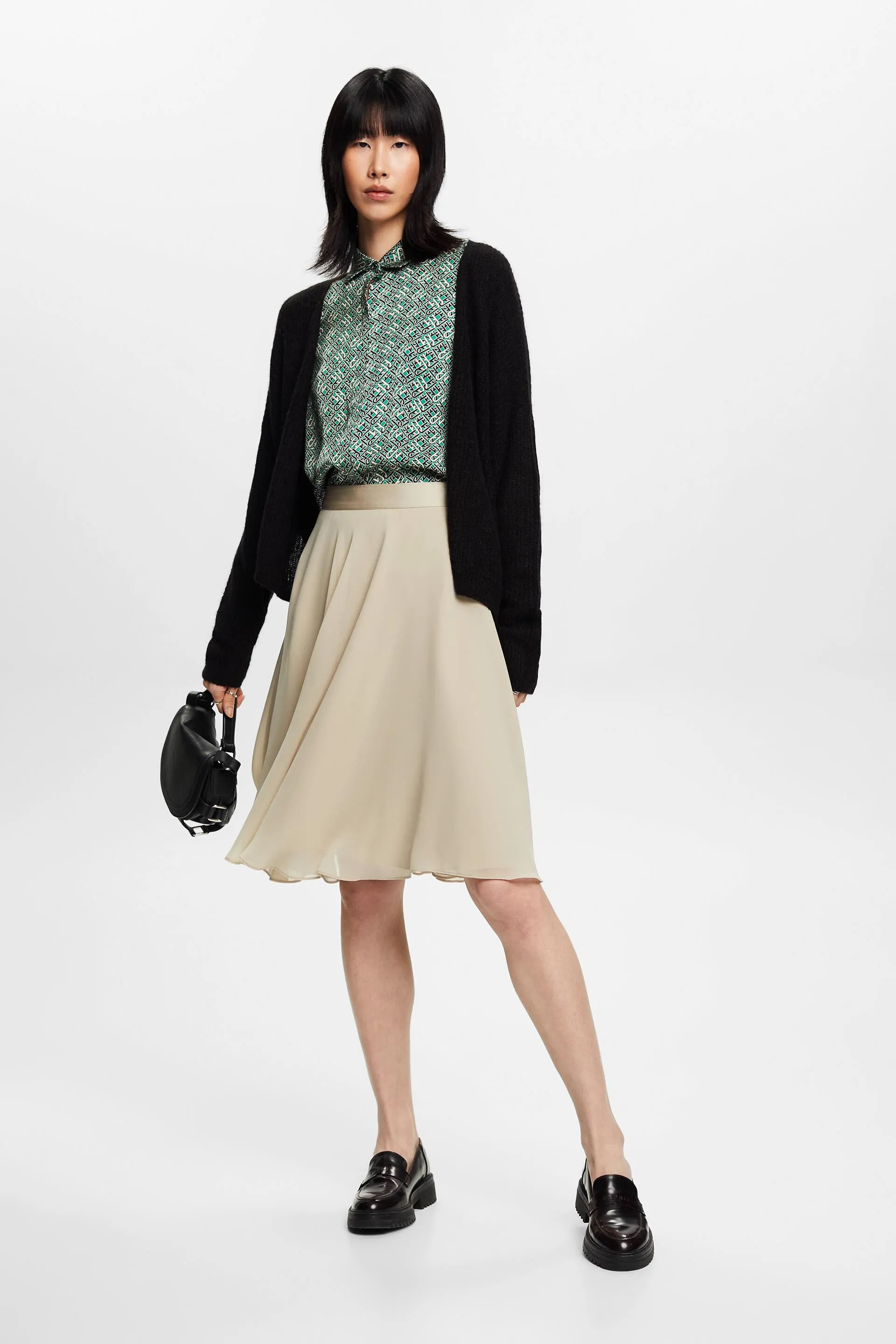 Gonna in chiffon lunga fino al ginocchio