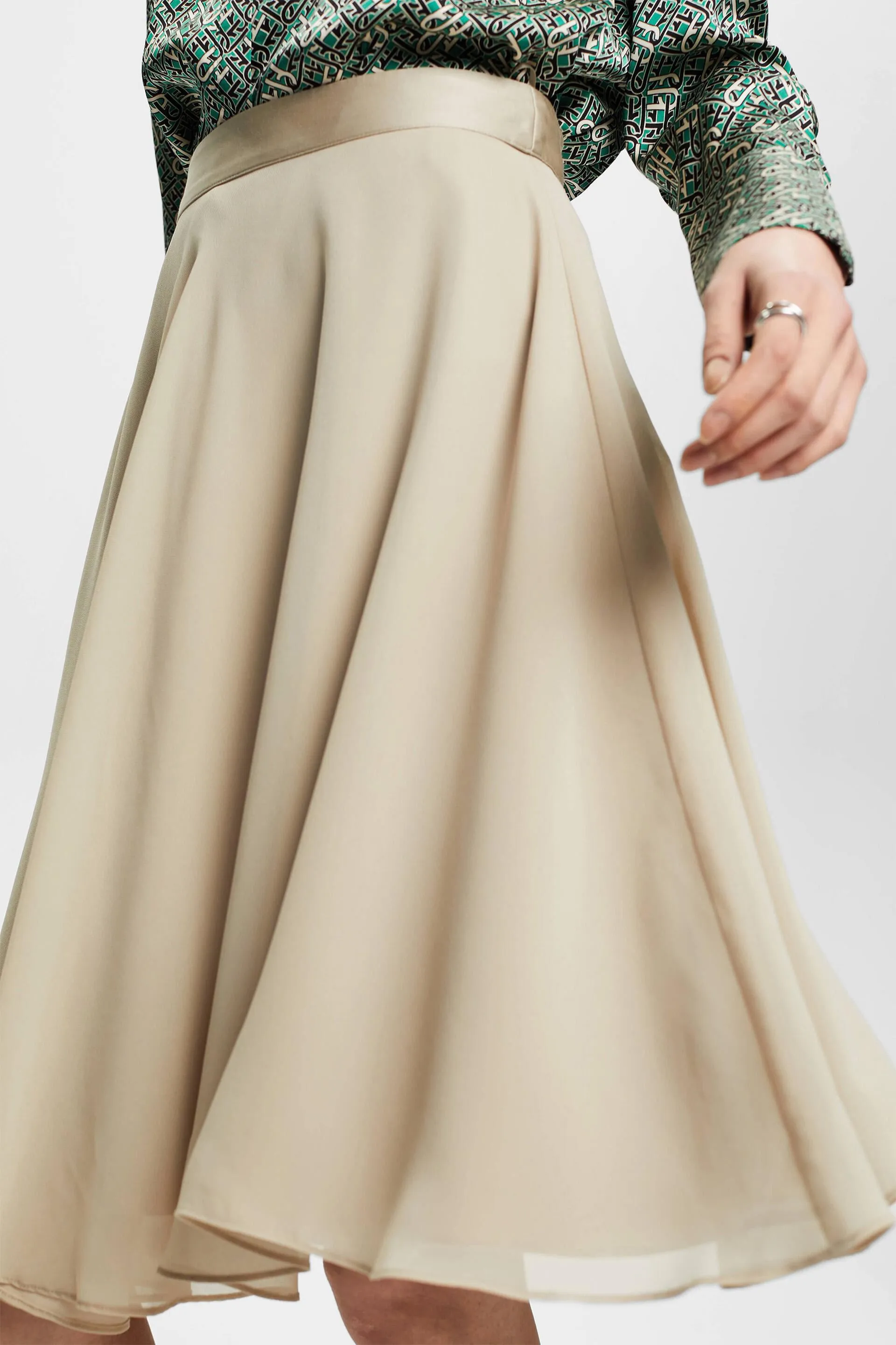 Gonna in chiffon lunga fino al ginocchio