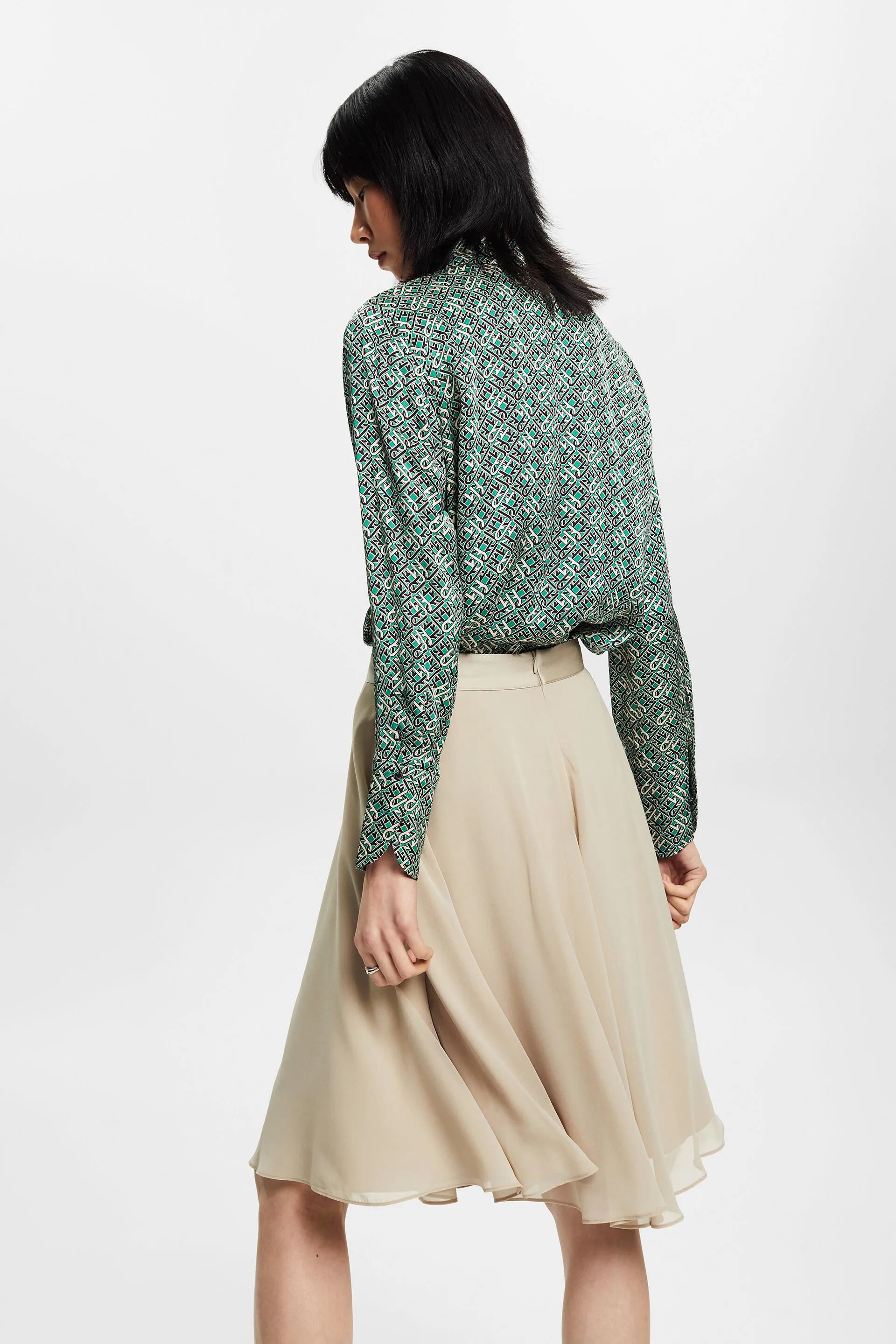 Gonna in chiffon lunga fino al ginocchio